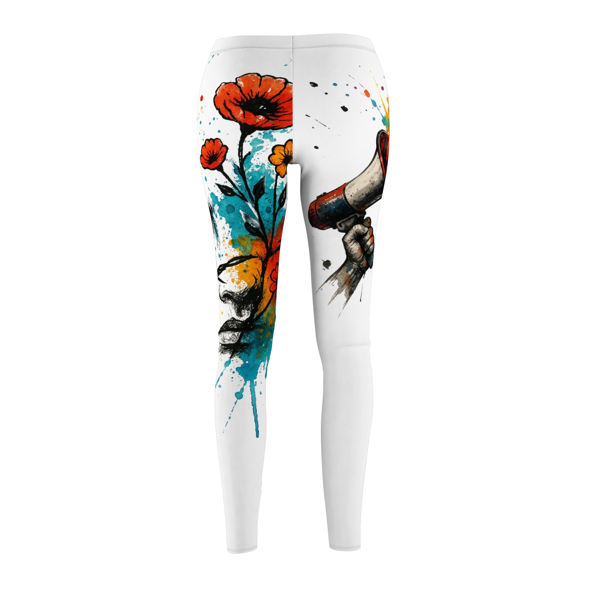 Artistic Women's Casual Leggings with Colorful Prints