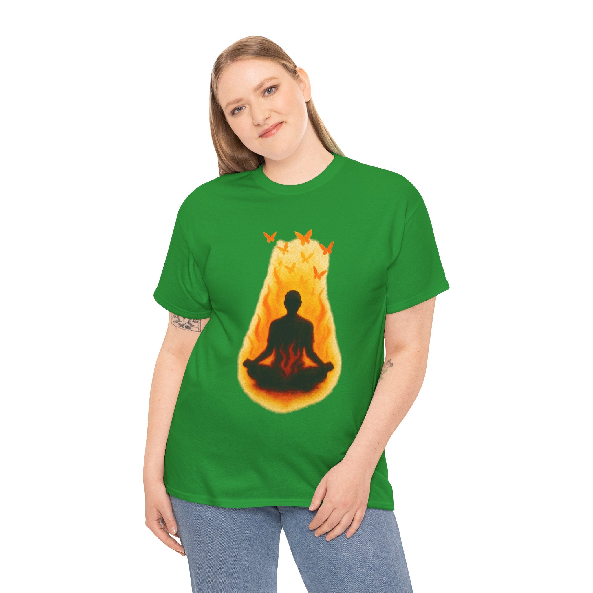 Unisex Heavy Cotton Tee/ Burning Peace