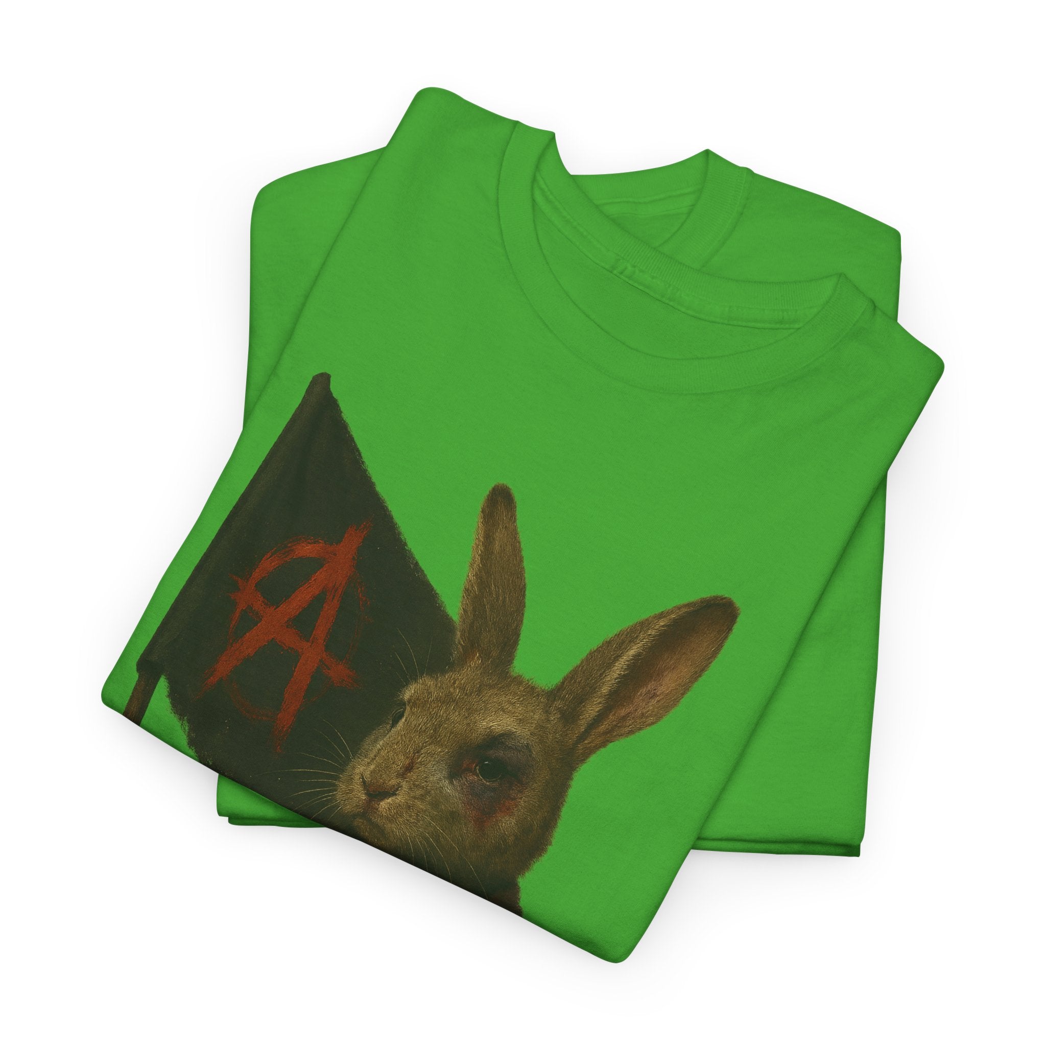 Rebellious Rabbit Art Tee, Cool Graphic Tee, Animal Lover Gift, Unisex Casual Shirt, Edgy Fashion Tee, Quirky Gift Idea