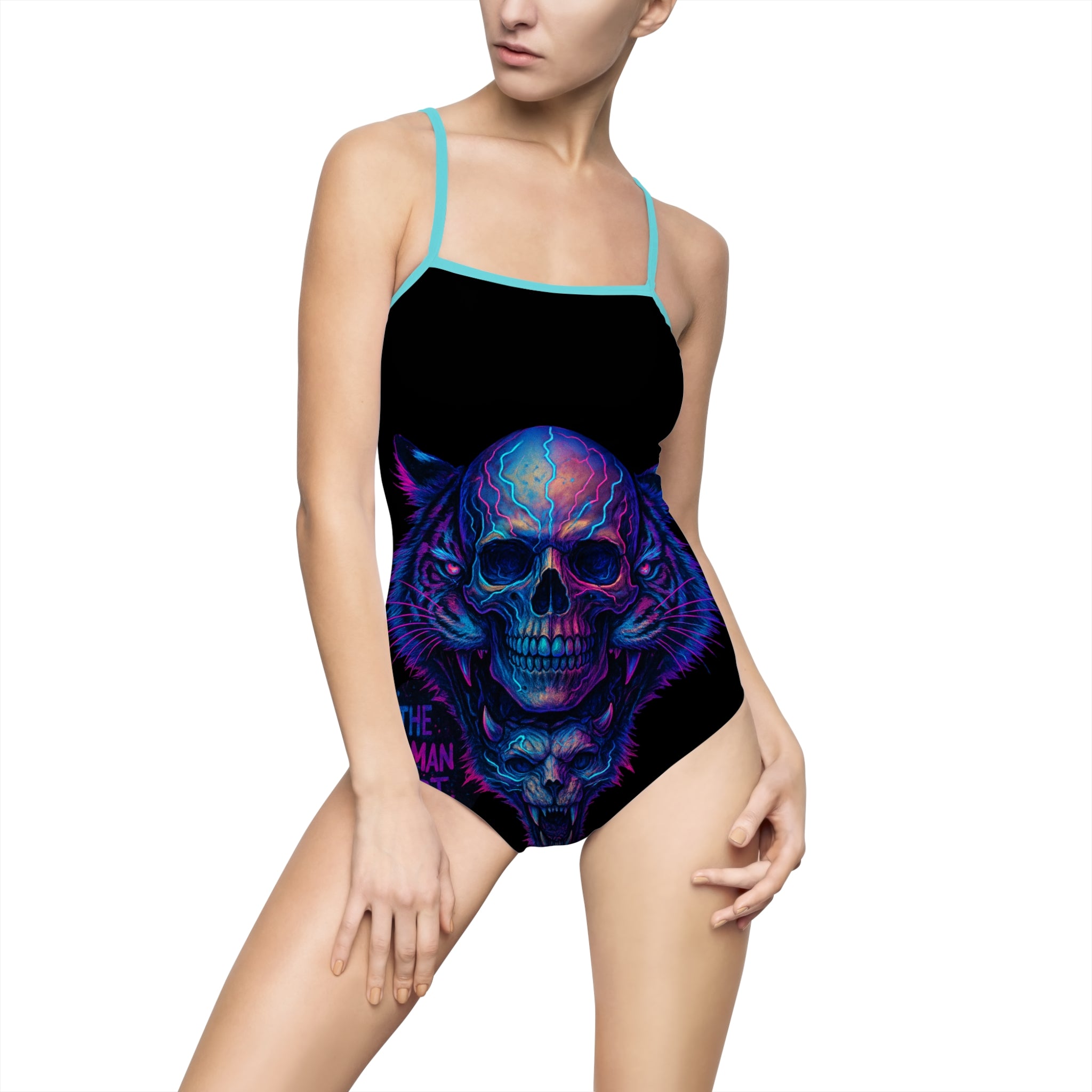 Women's Human Dept One-piece Swimsuit (AOP)
