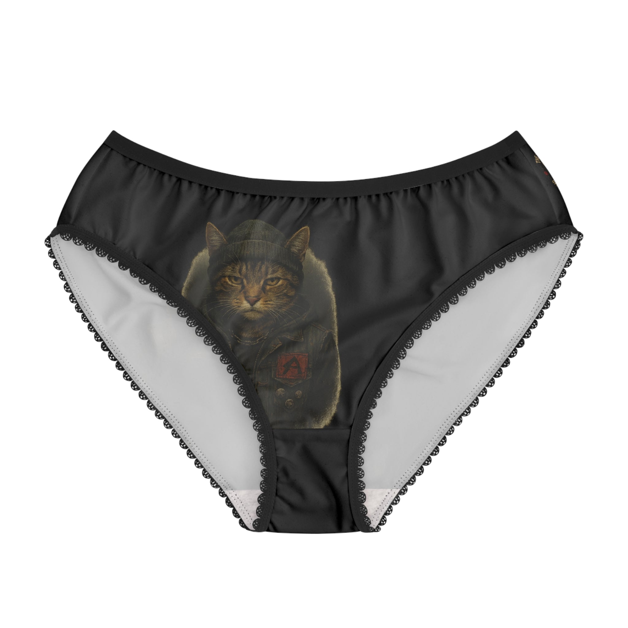 Cat-Illustrated Women's Briefs, Rebel Cats Underwear