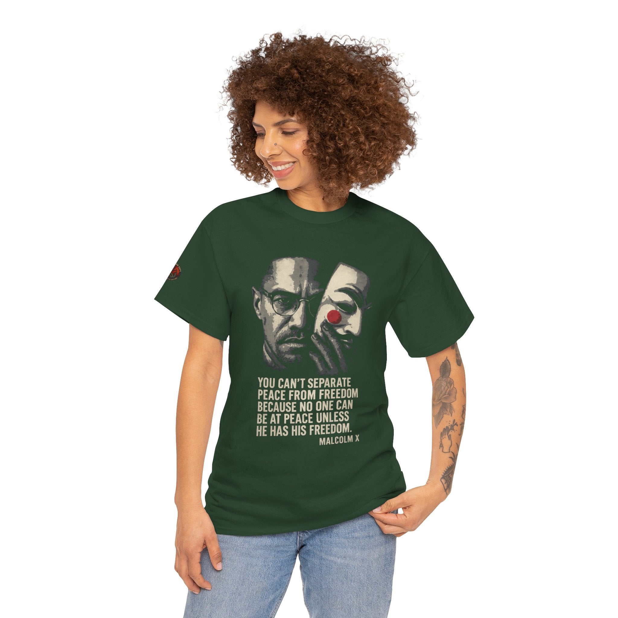 Graphic Tee with Malcom X Quote - Unisex