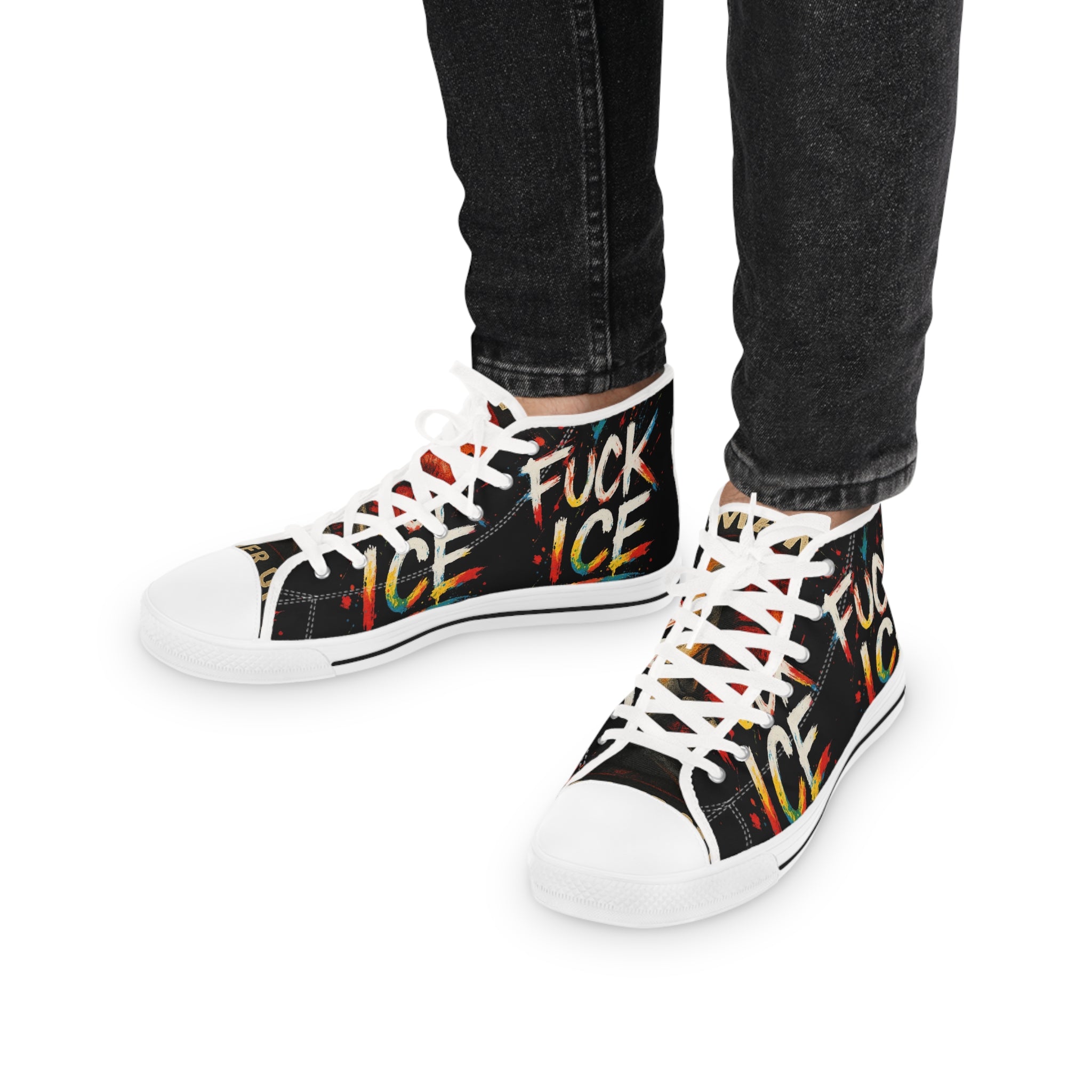 Men's High Top Sneakers F*ck ICE