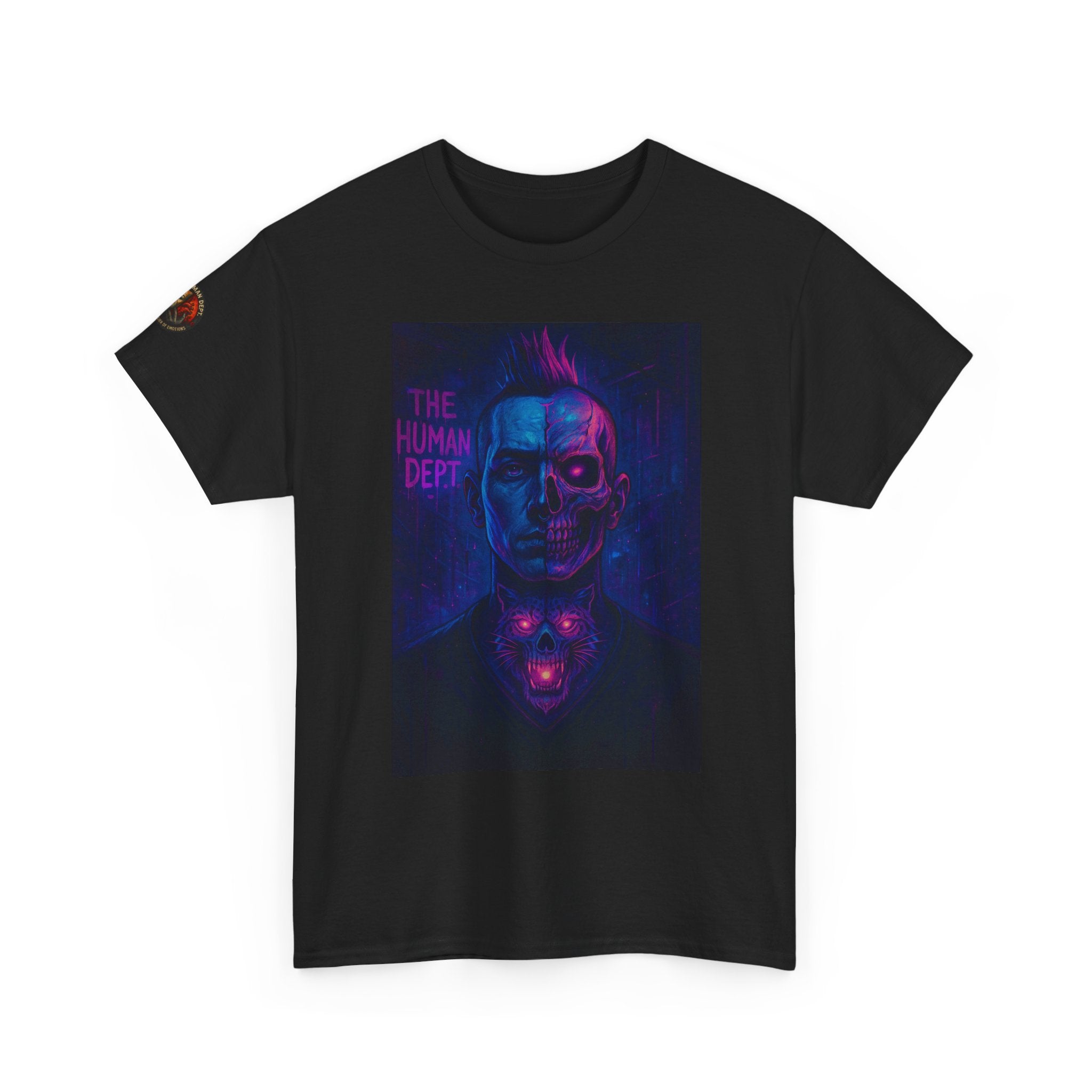 Dark Artistic Creator Unisex Tee with 'The Human Dept' Design, Graphic T-Shirt for Art Lovers, Unique Gift, Casual Wear, Music Festival Apparel