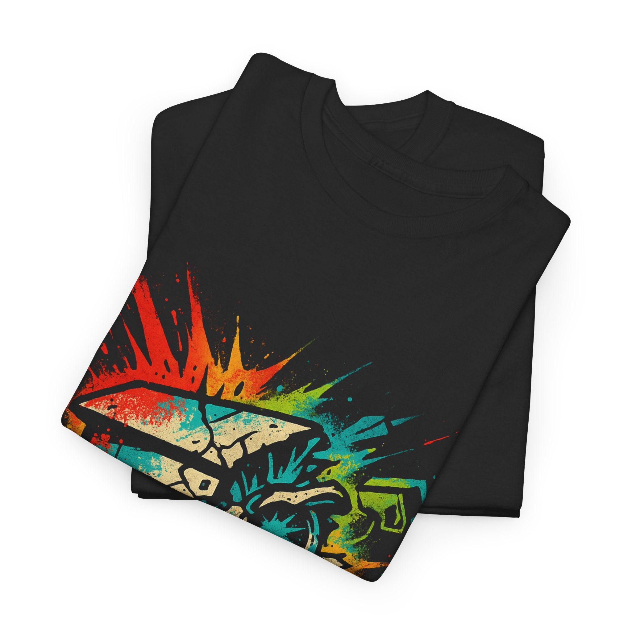 Colorful Splash Censorship Art Unisex Heavy Cotton Tee