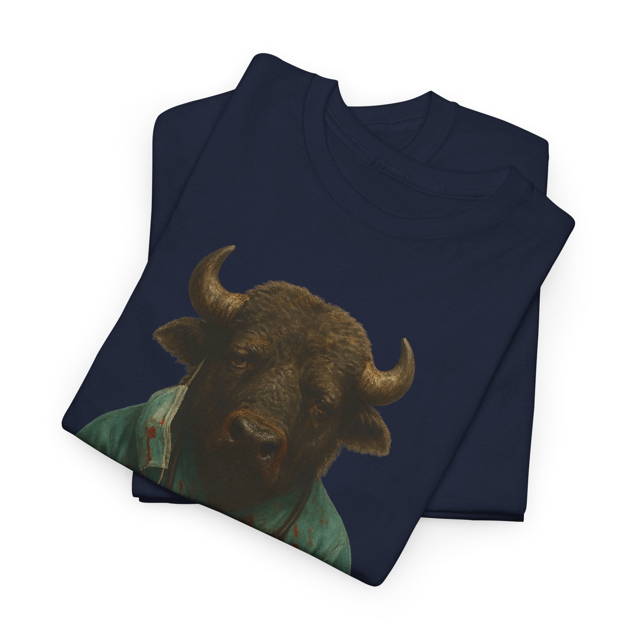 Artistic Graphic Tee, Bull T-Shirt, Unique Animal Design Shirt, Casual Wear, Gift for Animal Lovers