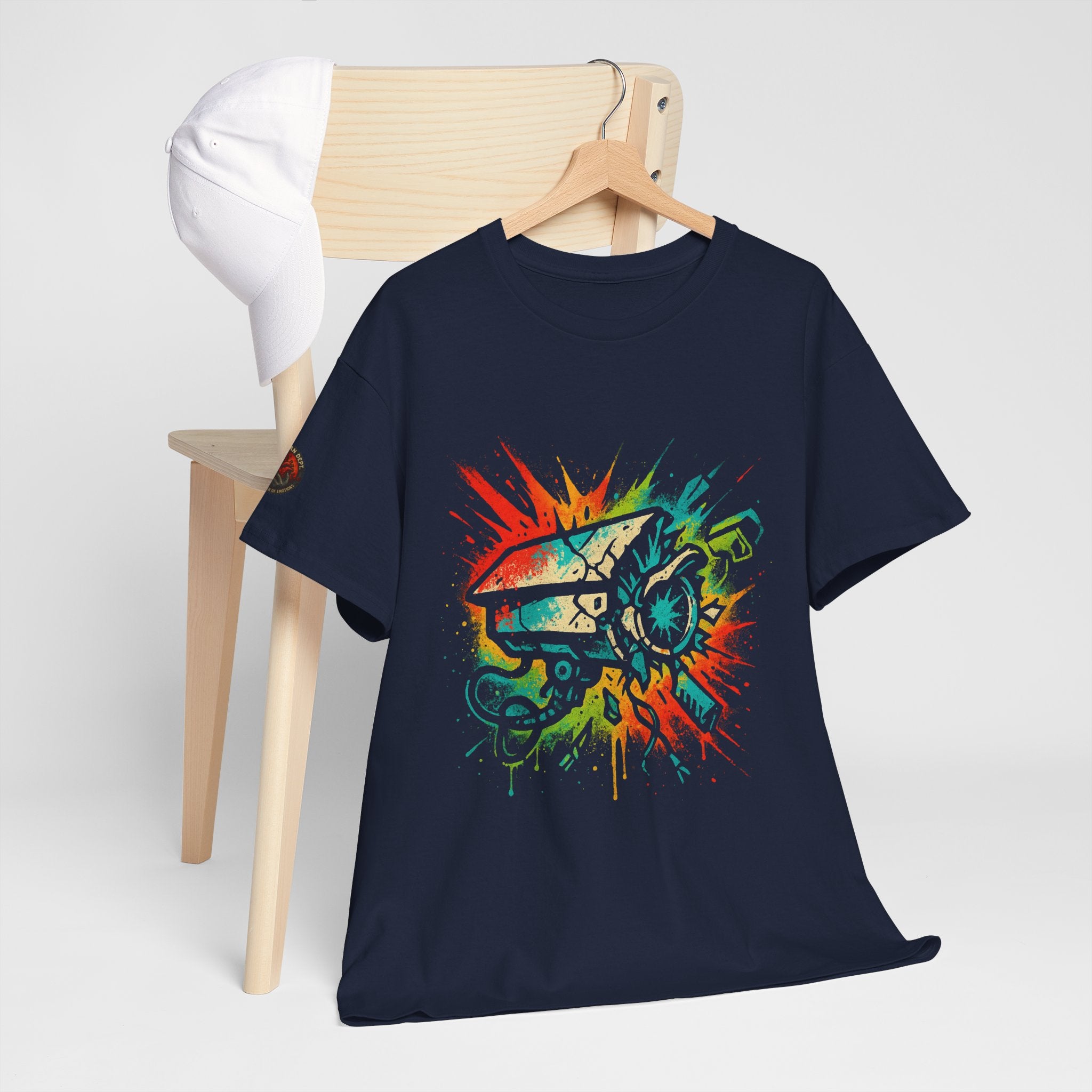 Colorful Splash Censorship Art Unisex Heavy Cotton Tee