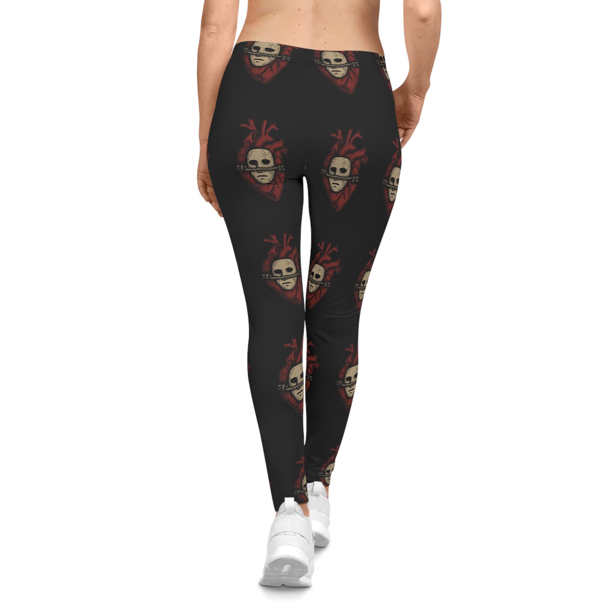 Gothic Heart Printed Women's Leggings