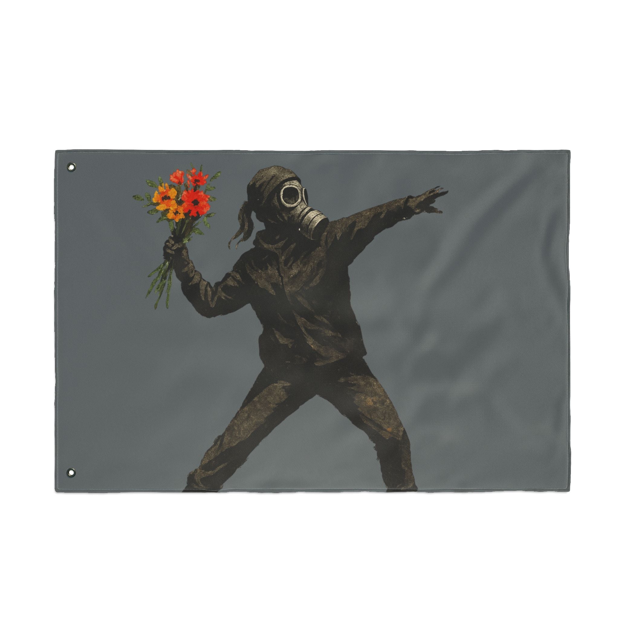 Edgy Double Sided Flag, Unique Art Flag, Protest Decor, Outdoor Wall Art, Home and Office Banner, Gift for Activists