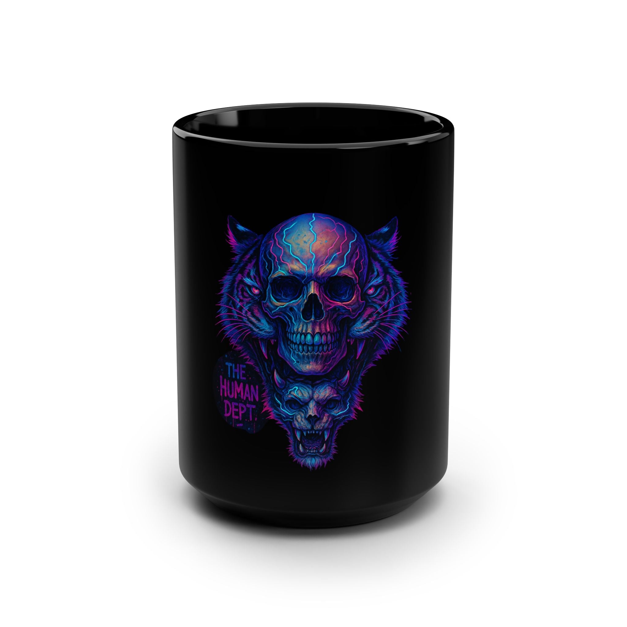 Human Dept Black Mug, 15oz