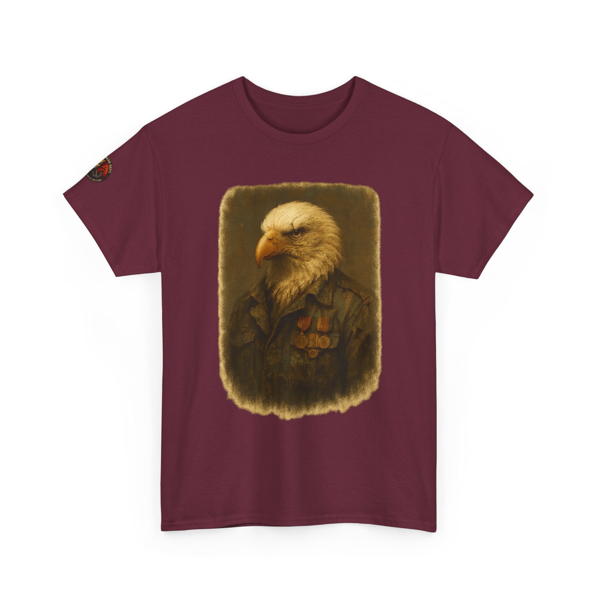 Eagle Graphic Tee, Unisex Heavy Cotton T-Shirt, Nature Lover Gift, Casual Wear, Patriotic Apparel, Unique Eagle Design