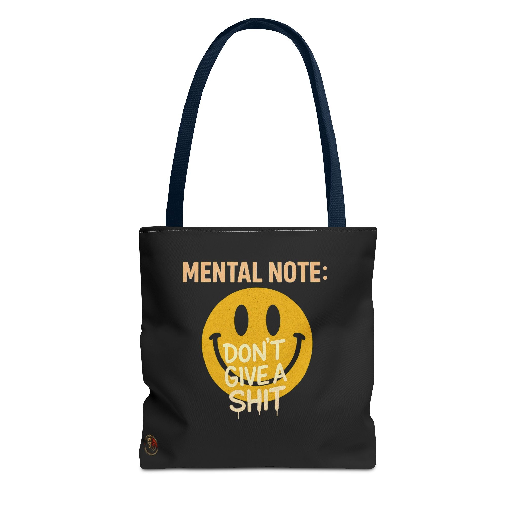 Smiley Face Tote Bag, Motivational Bag, Eco-Friendly Shopper, Gift for Friends, Everyday Use, Mental Note Design