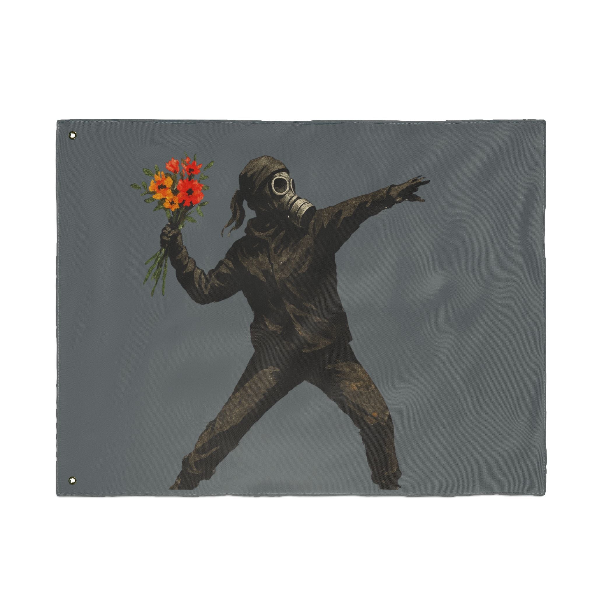 Edgy Double Sided Flag, Unique Art Flag, Protest Decor, Outdoor Wall Art, Home and Office Banner, Gift for Activists