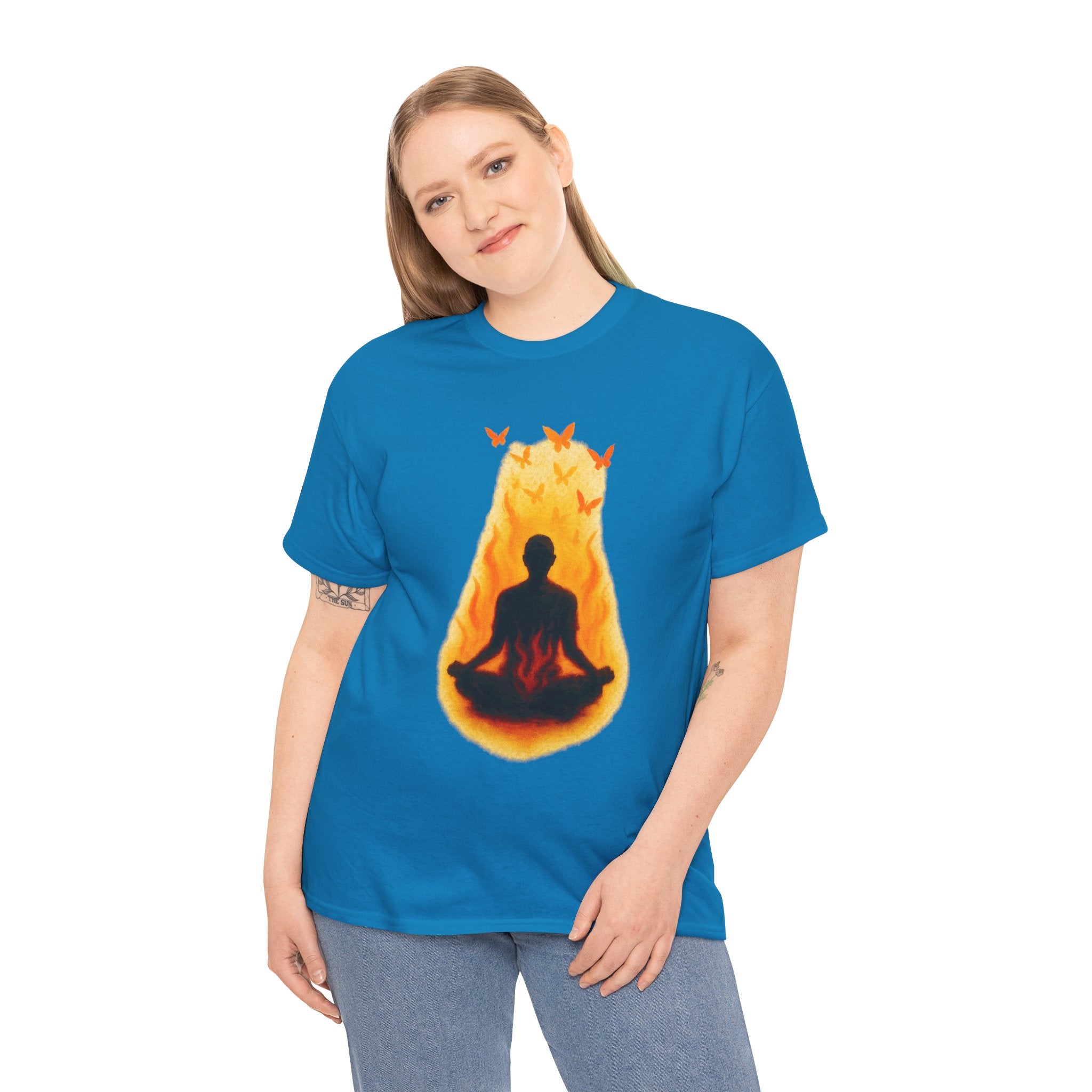Unisex Heavy Cotton Tee/ Burning Peace