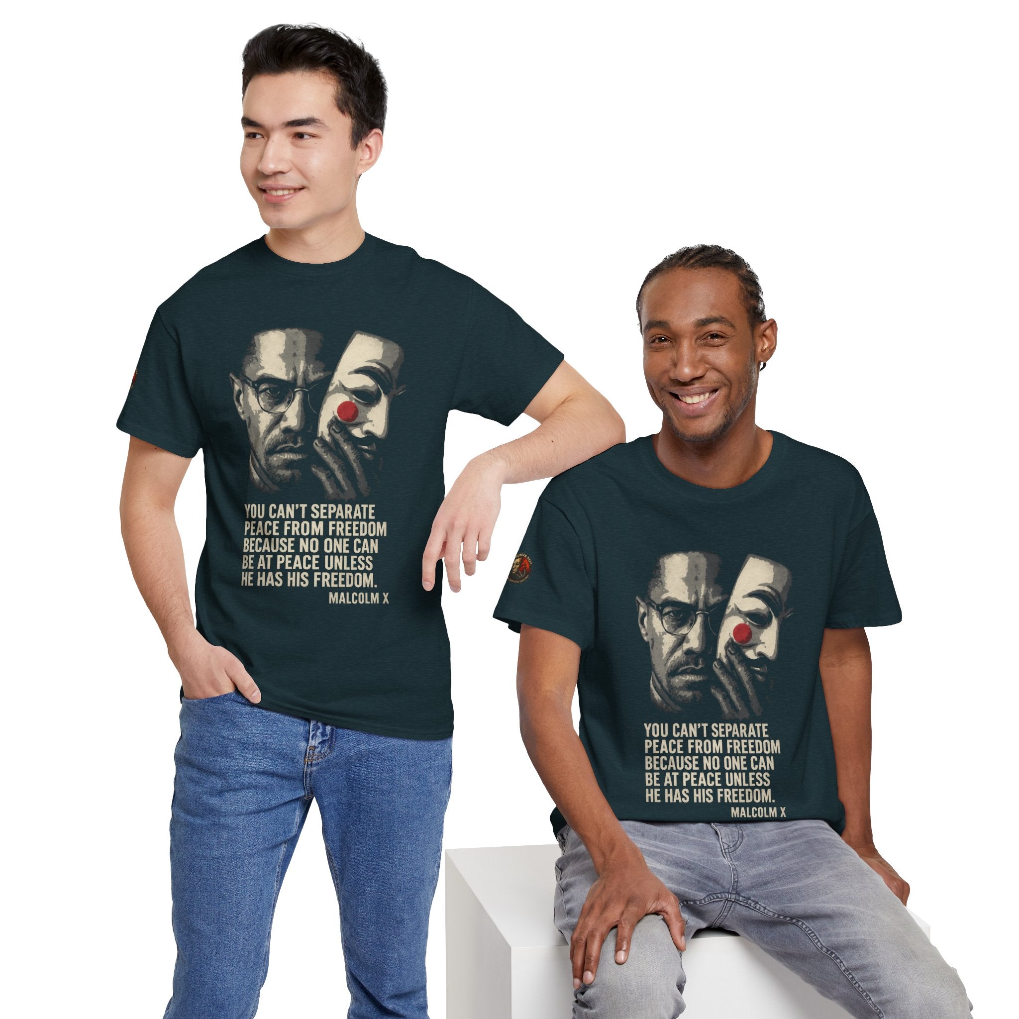 Graphic Tee with Malcom X Quote - Unisex