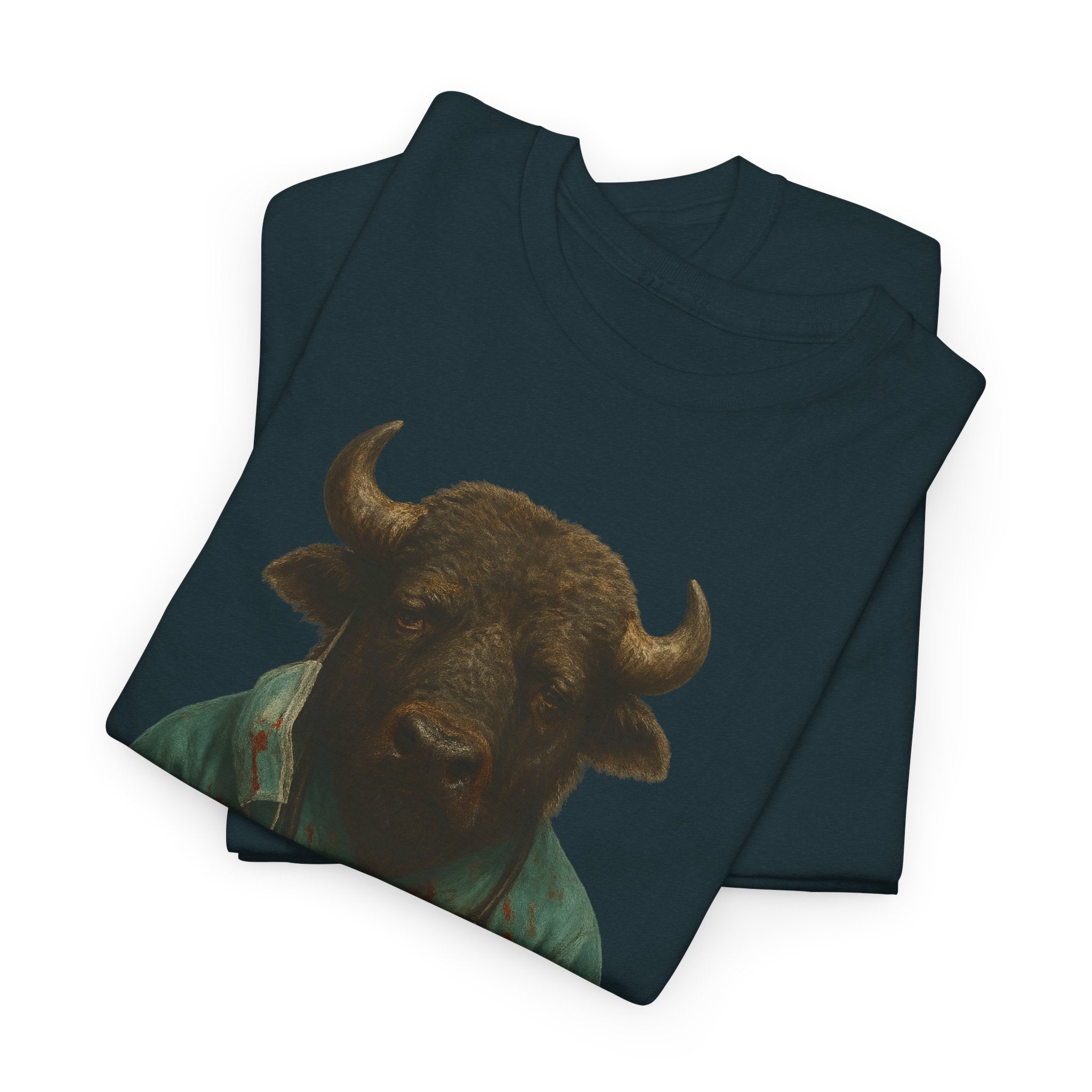 Artistic Graphic Tee, Bull T-Shirt, Unique Animal Design Shirt, Casual Wear, Gift for Animal Lovers