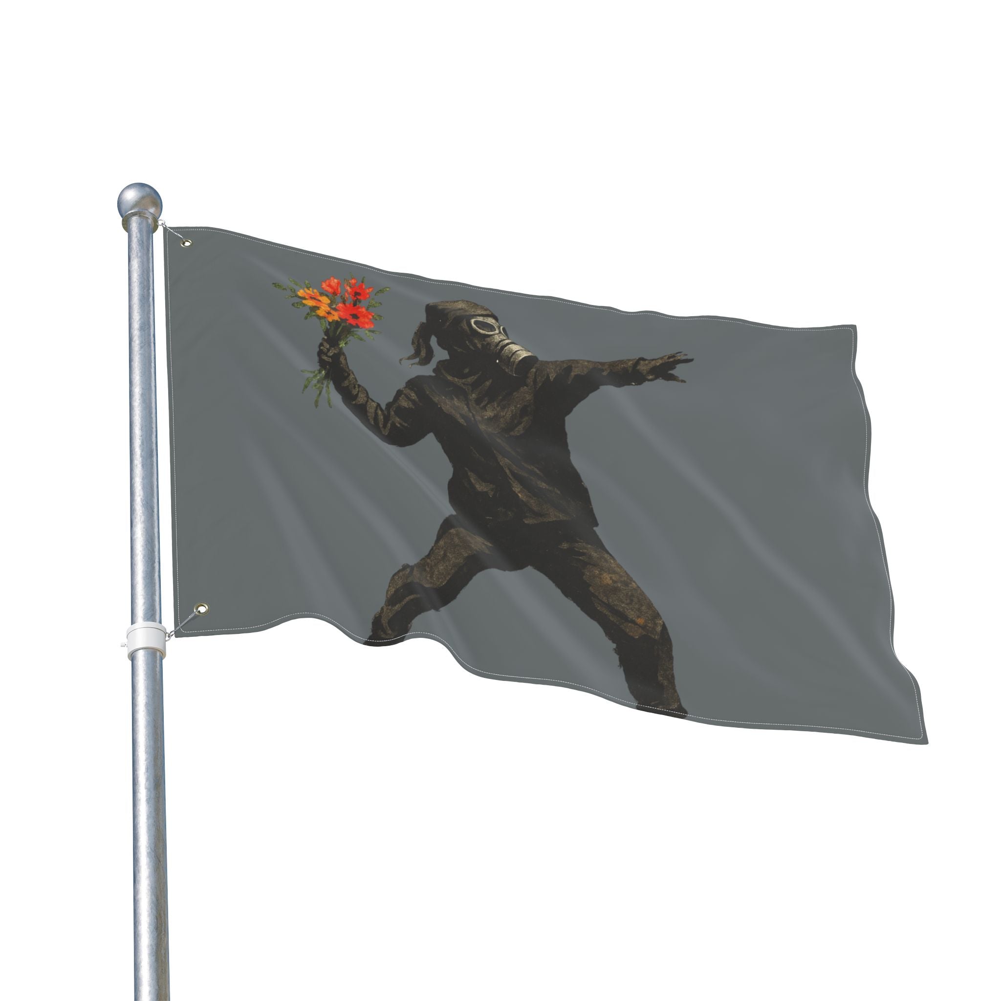 Edgy Double Sided Flag, Unique Art Flag, Protest Decor, Outdoor Wall Art, Home and Office Banner, Gift for Activists