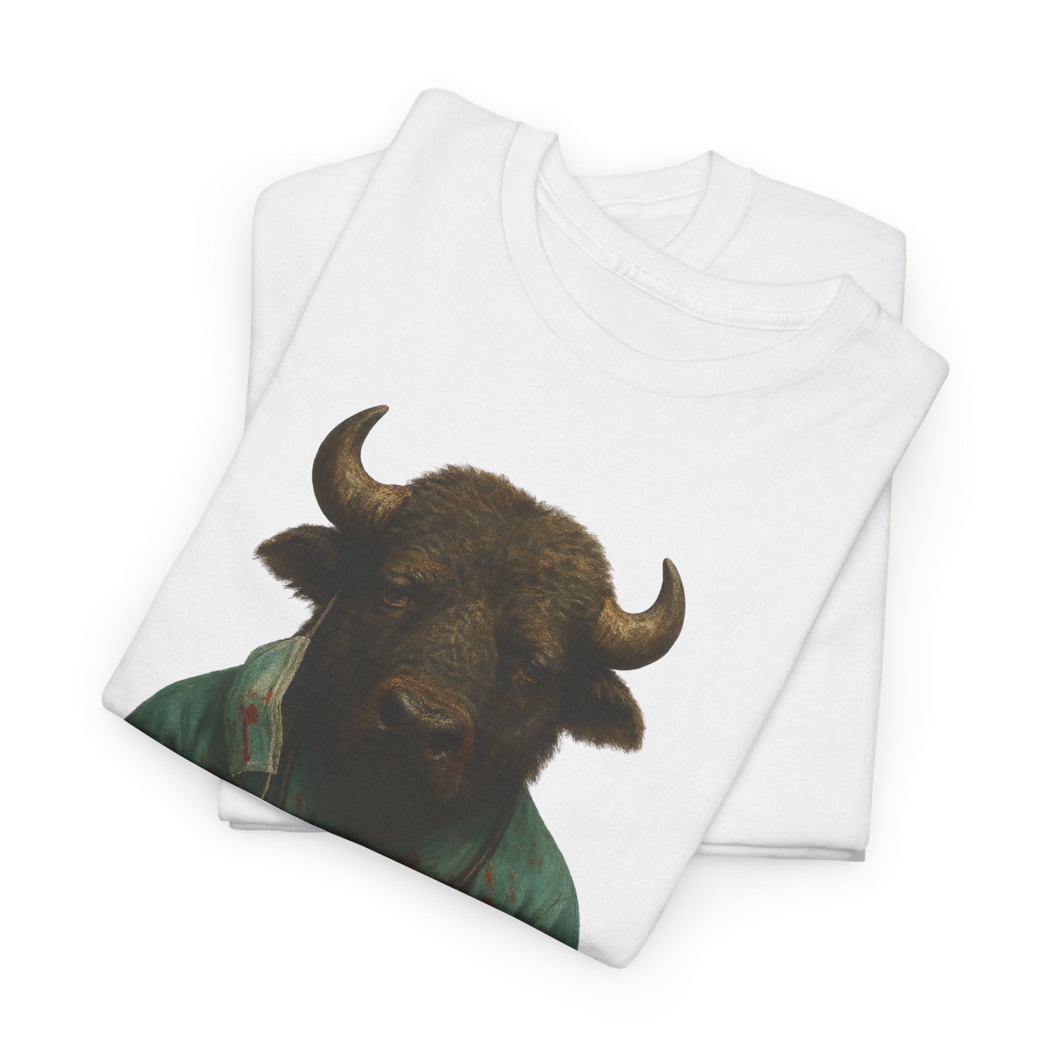 Artistic Graphic Tee, Bull T-Shirt, Unique Animal Design Shirt, Casual Wear, Gift for Animal Lovers