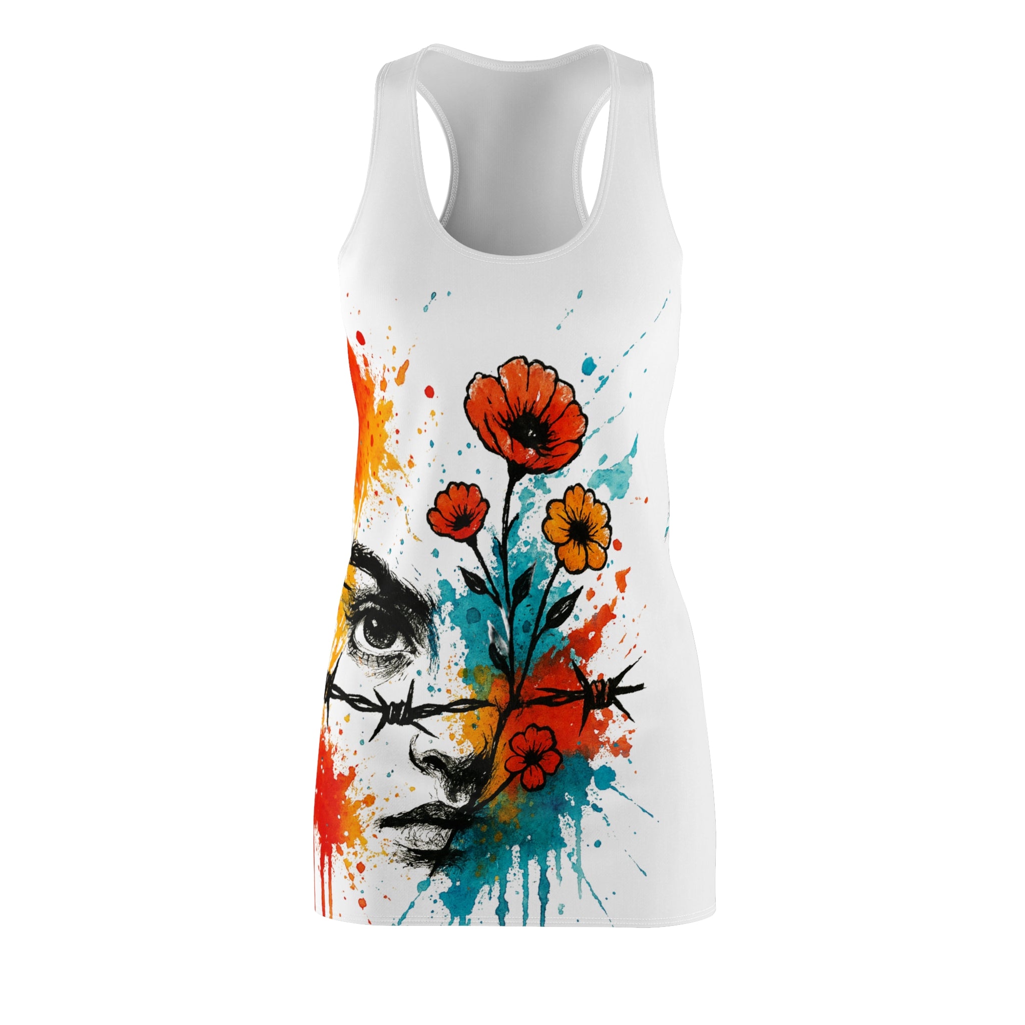 Women's Cut & Sew Racerback Dress (AOP)