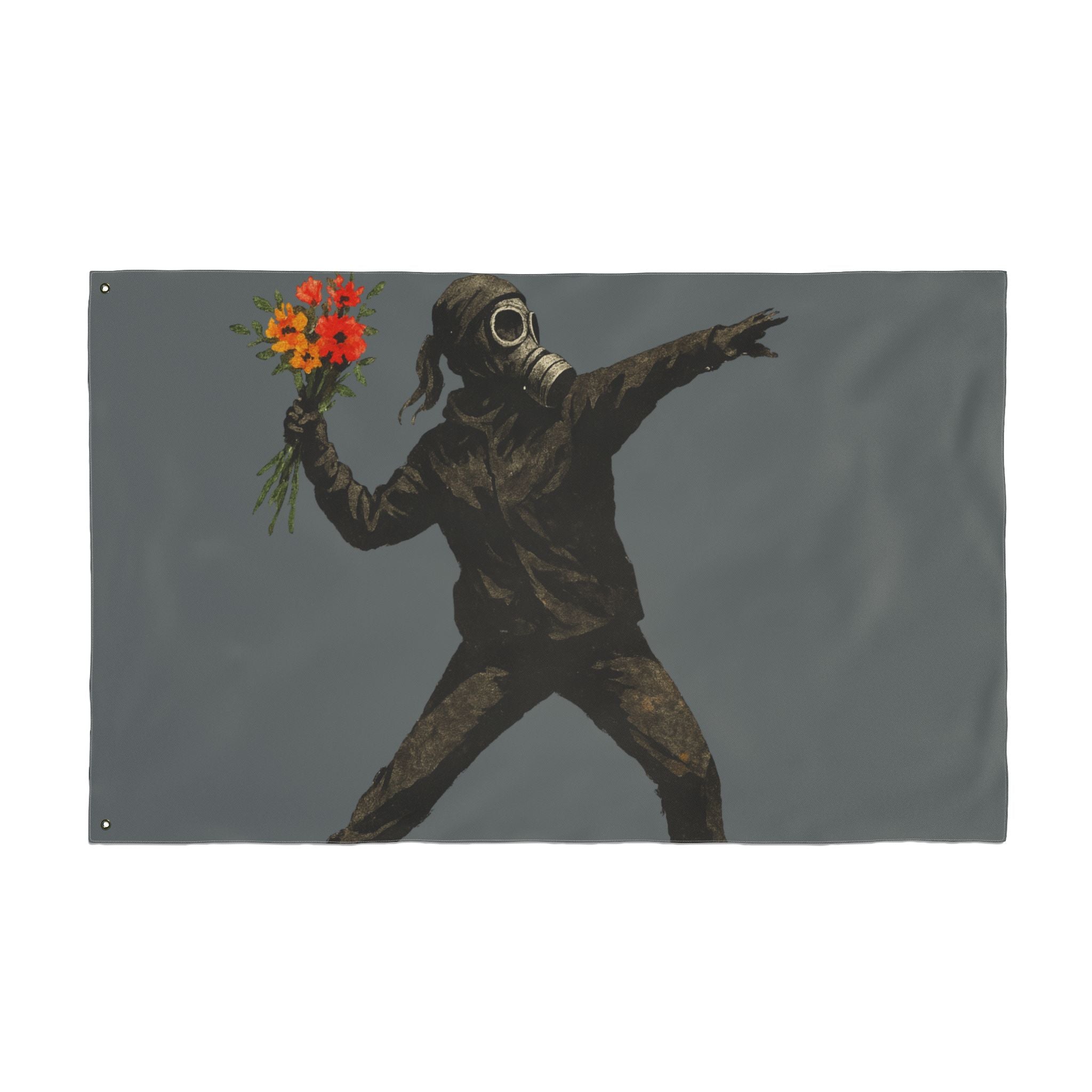 Edgy Double Sided Flag, Unique Art Flag, Protest Decor, Outdoor Wall Art, Home and Office Banner, Gift for Activists