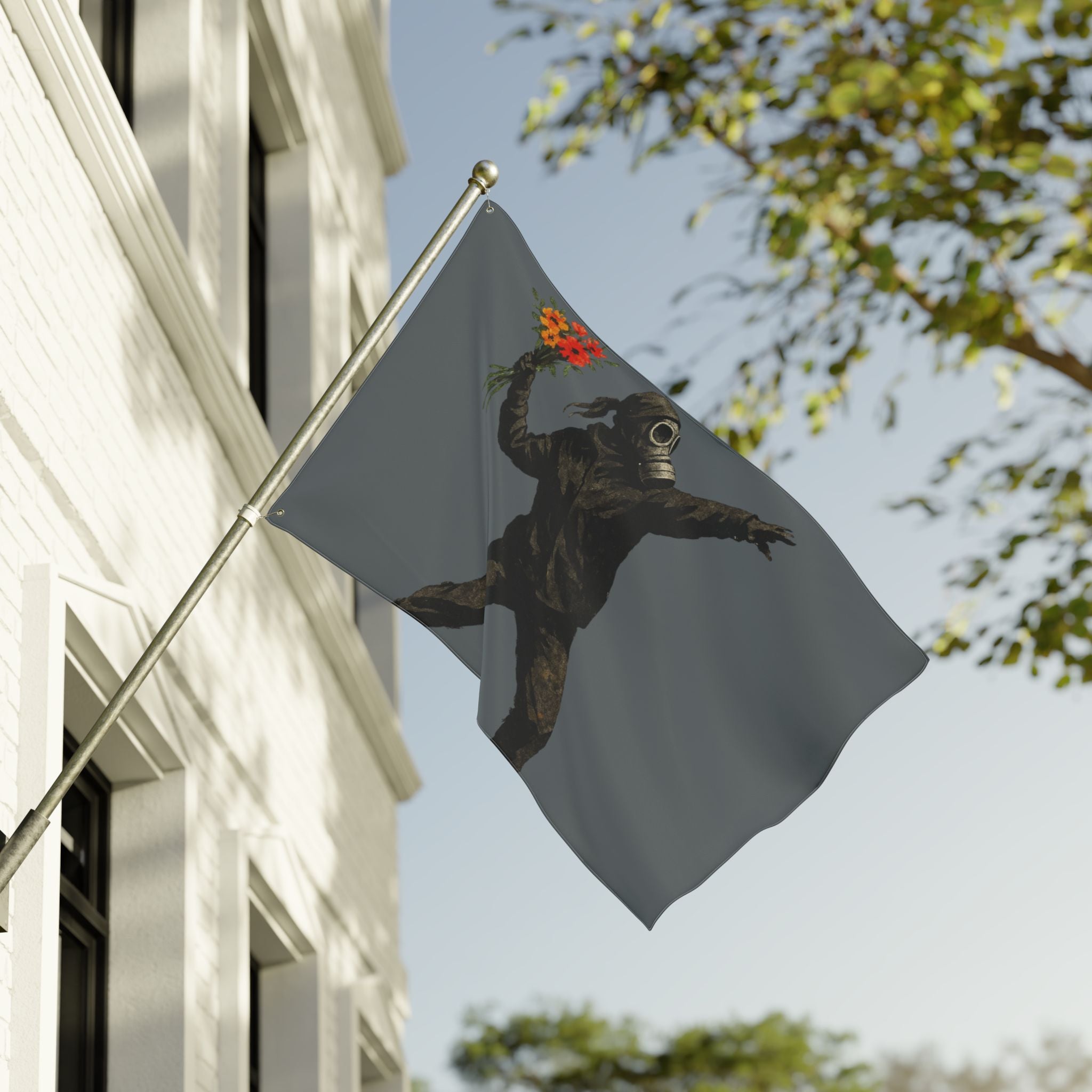 Edgy Double Sided Flag, Unique Art Flag, Protest Decor, Outdoor Wall Art, Home and Office Banner, Gift for Activists