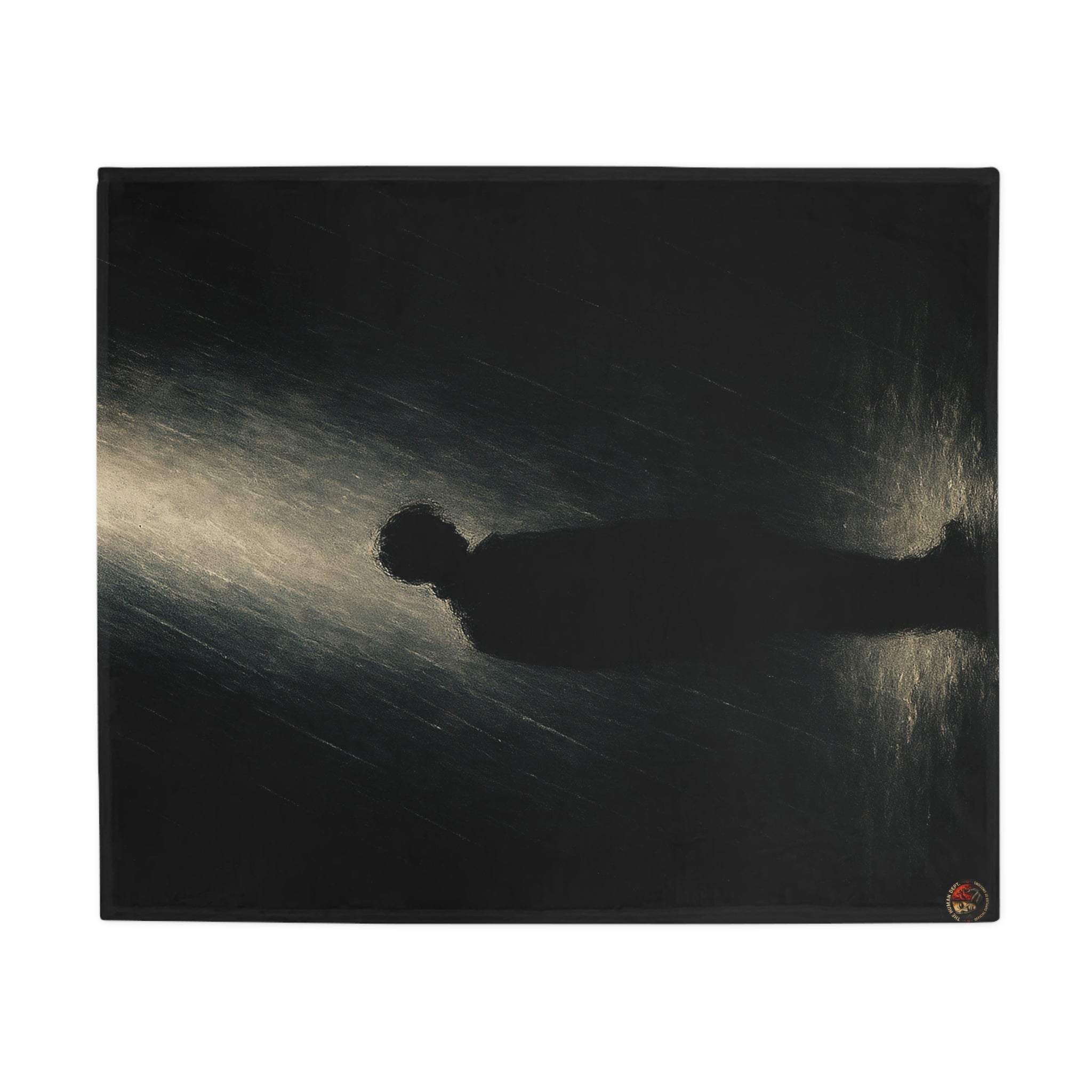 Moody Plush Fleece Blanket, Cozy Throw, Artistic Home Decor, Soft Gift for Him, Meditation Space Accessory, Rainy Day Comfort