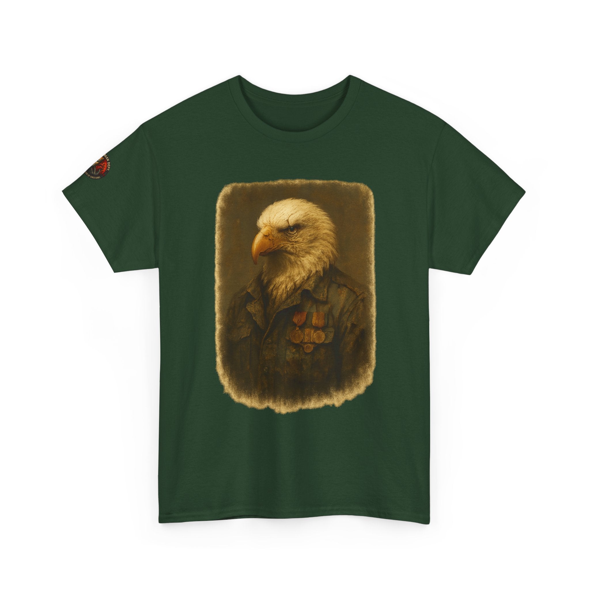 Eagle Graphic Tee, Unisex Heavy Cotton T-Shirt, Nature Lover Gift, Casual Wear, Patriotic Apparel, Unique Eagle Design