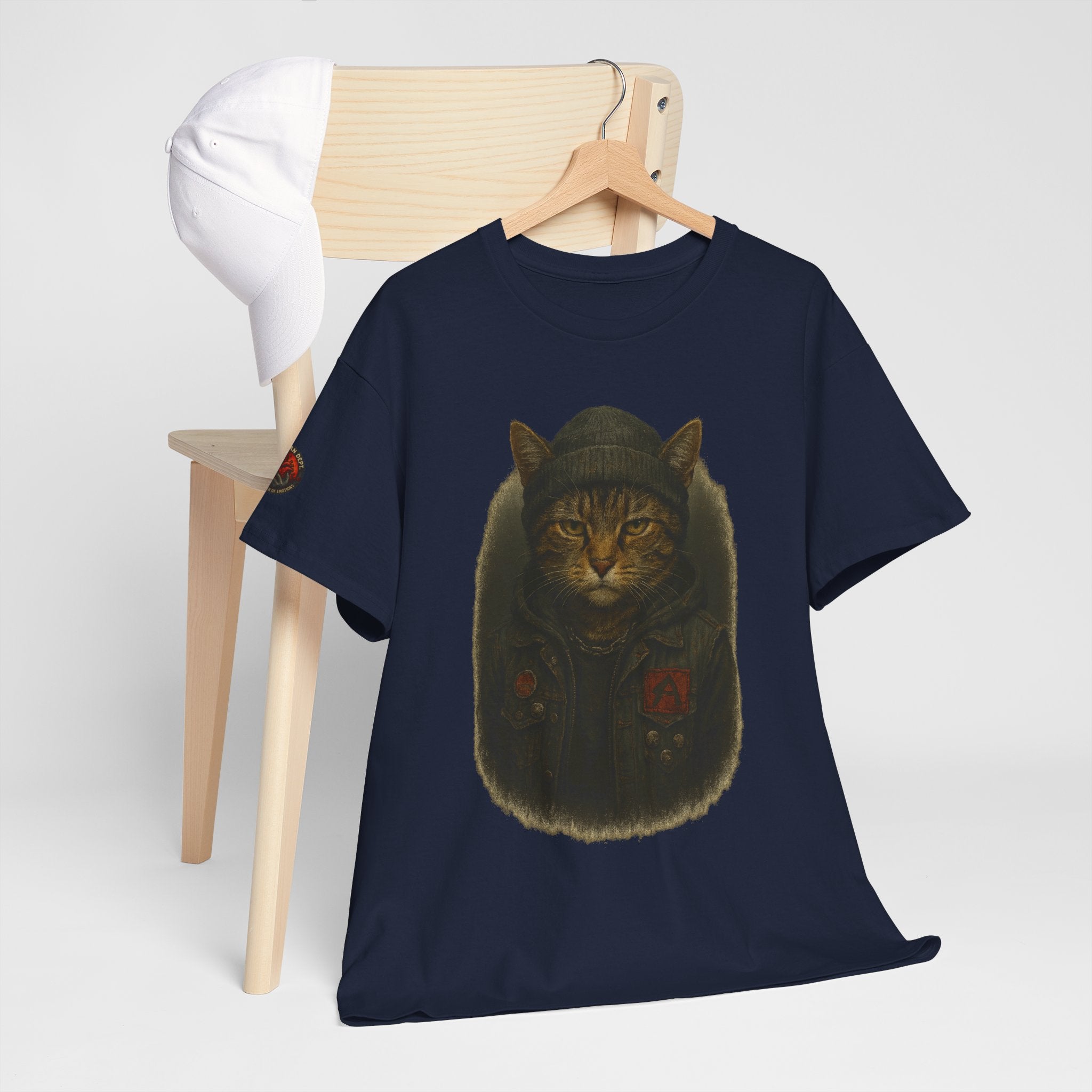 Cat-Inspired Unisex Heavy Cotton Tee, Cute Cat Shirt, Graphic Tee Gift, Animal Lover Apparel, Fun Everyday Wear, Casual Gift