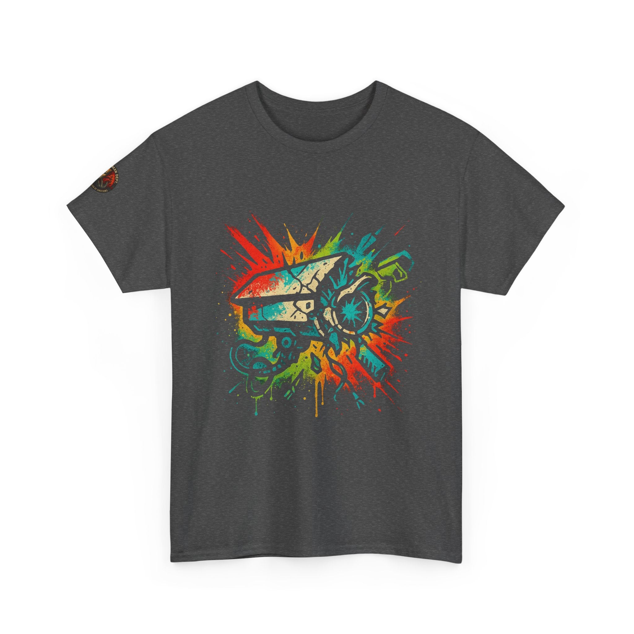 Colorful Splash Censorship Art Unisex Heavy Cotton Tee