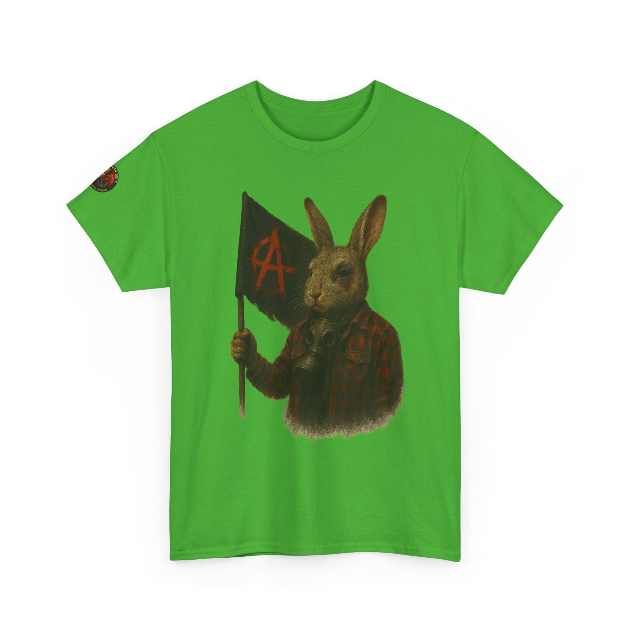 Rebellious Rabbit Art Tee, Cool Graphic Tee, Animal Lover Gift, Unisex Casual Shirt, Edgy Fashion Tee, Quirky Gift Idea