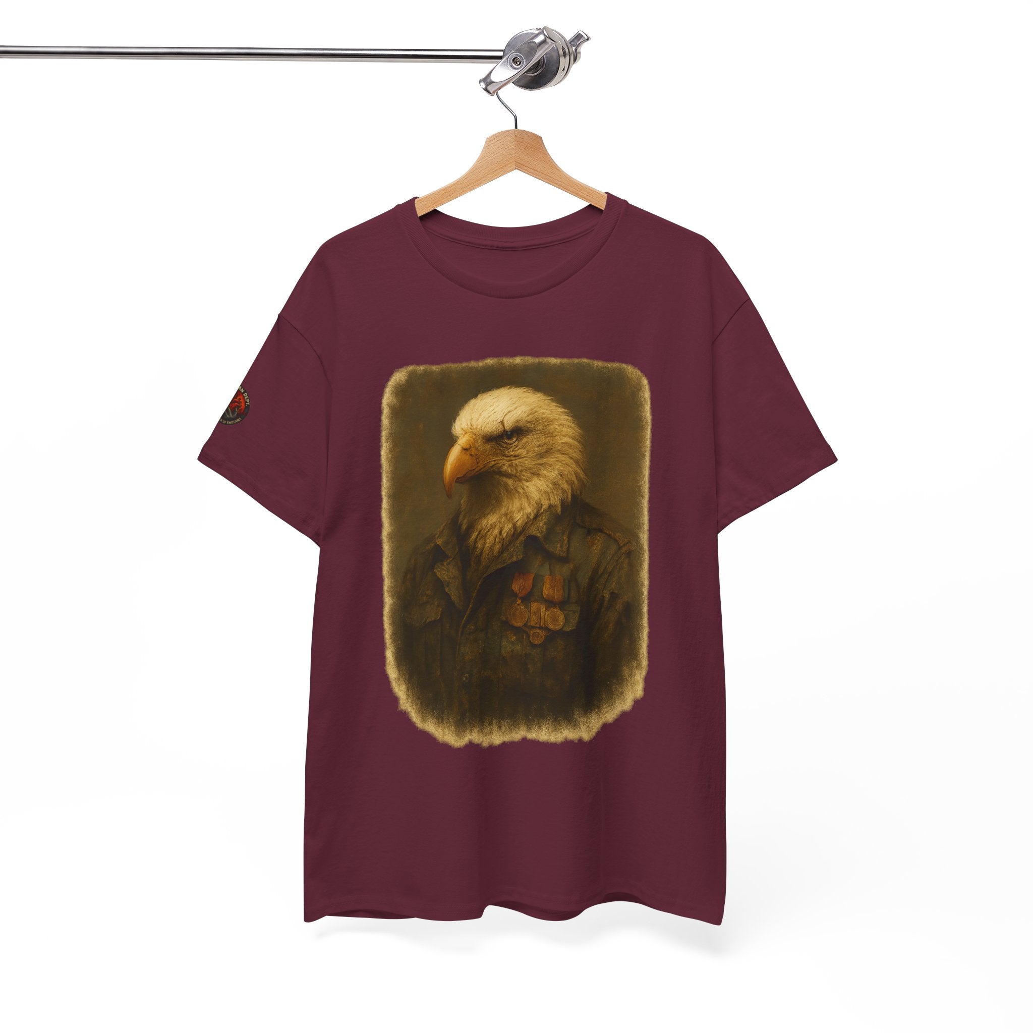Eagle Graphic Tee, Unisex Heavy Cotton T-Shirt, Nature Lover Gift, Casual Wear, Patriotic Apparel, Unique Eagle Design