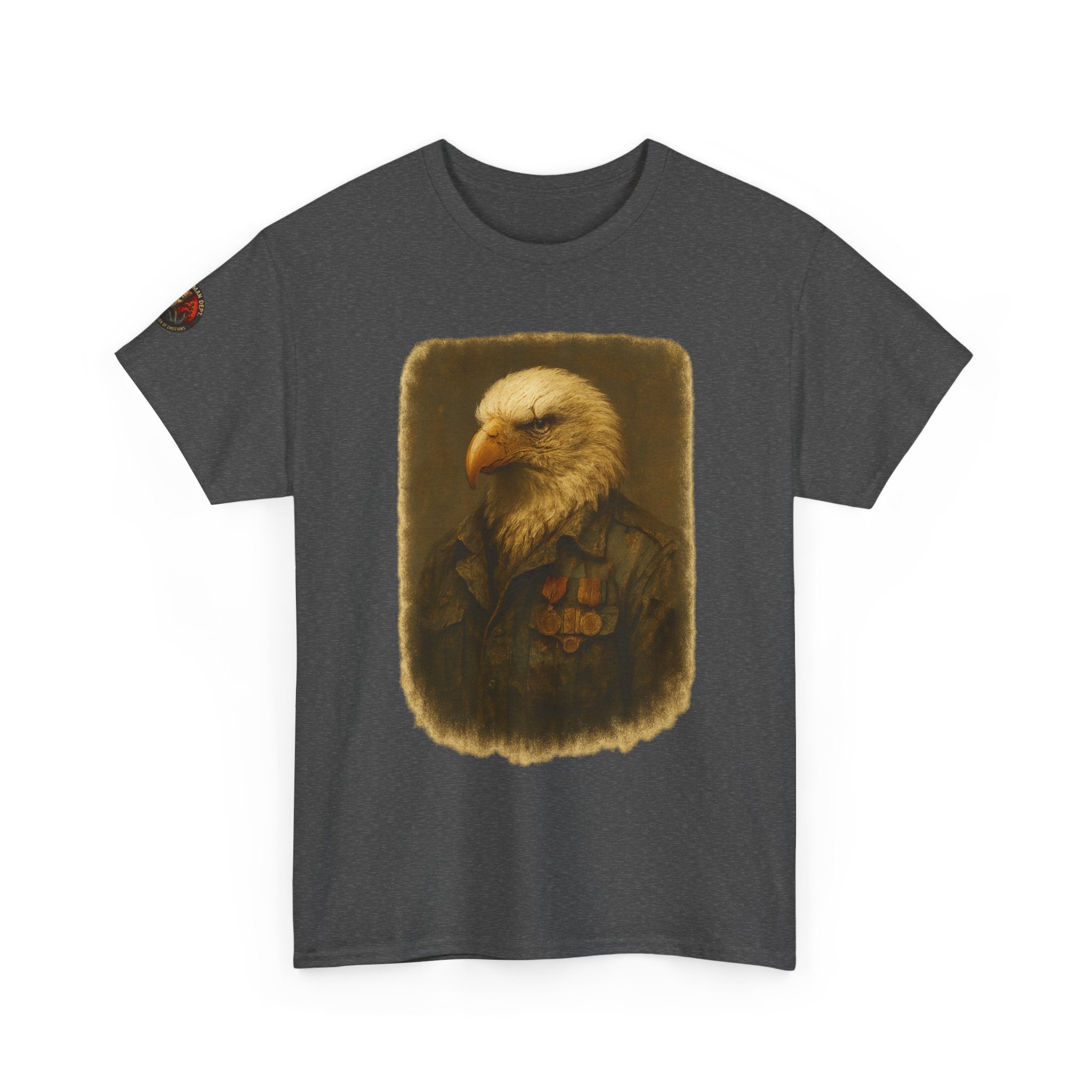 Eagle Graphic Tee, Unisex Heavy Cotton T-Shirt, Nature Lover Gift, Casual Wear, Patriotic Apparel, Unique Eagle Design