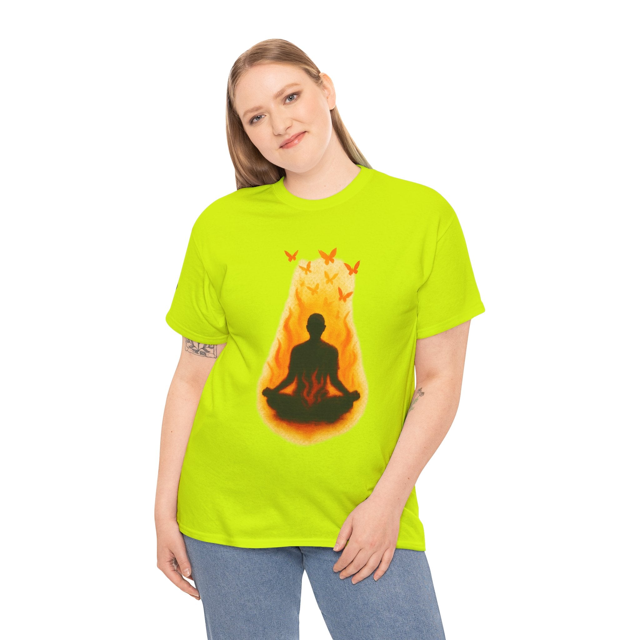 Unisex Heavy Cotton Tee/ Burning Peace