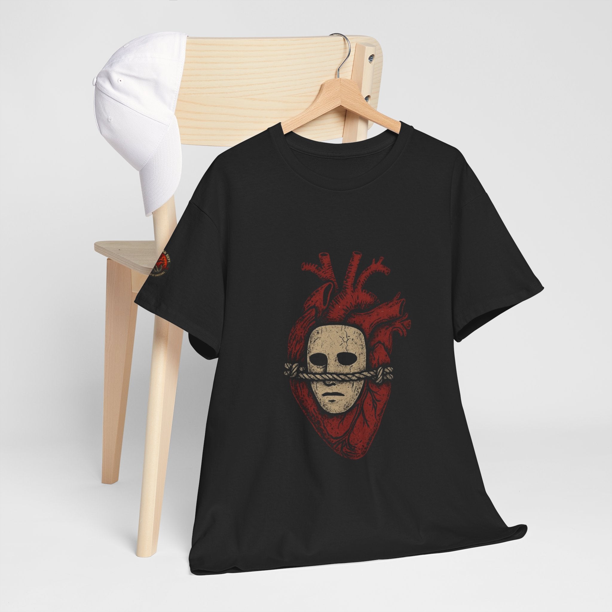 Gothic Heart Skull Tee - Unisex Heavy Cotton T-Shirt