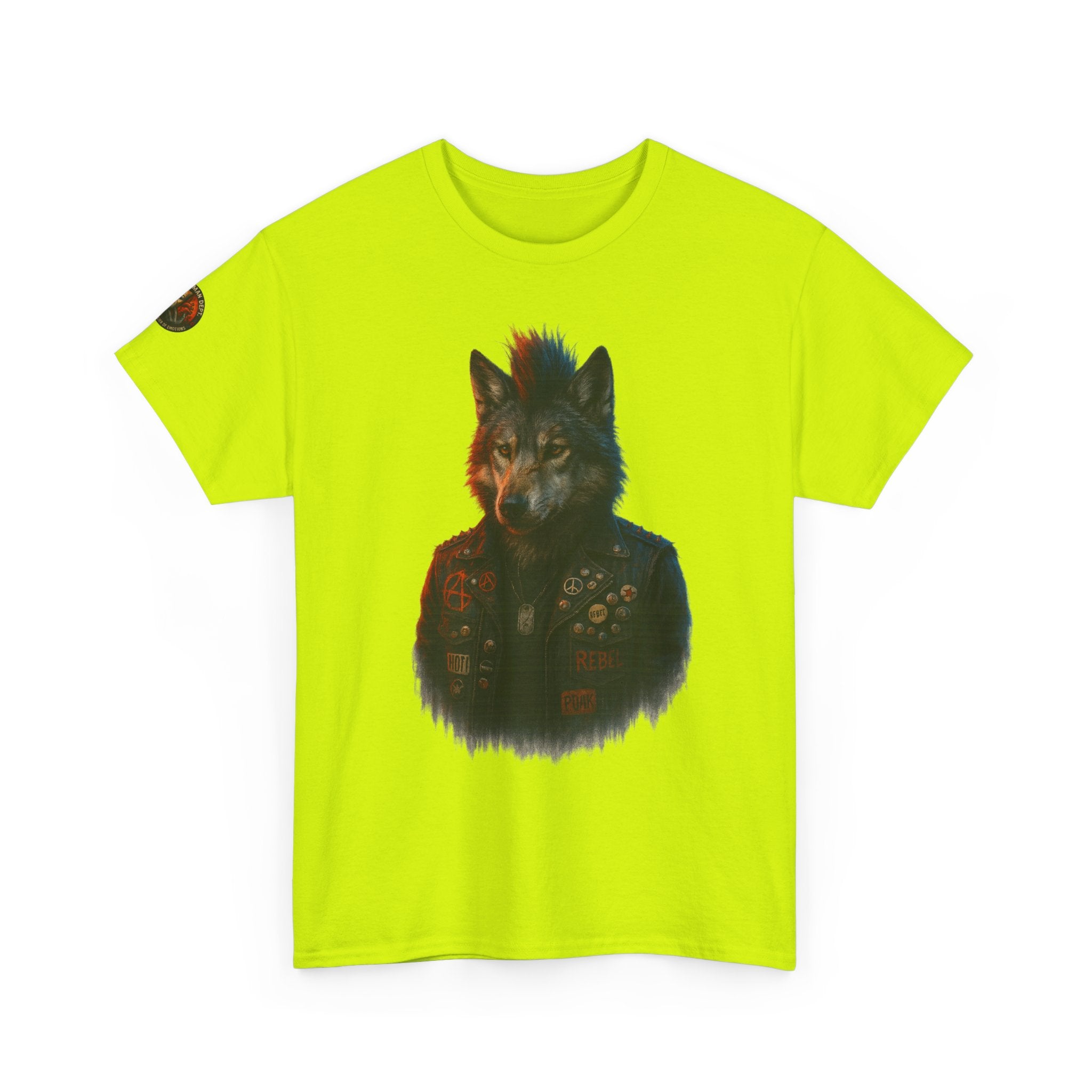 Wolf Art Unisex Heavy Cotton Tee, Graphic Tee, Casual Wear, Animal Lover Gift, Statement T-Shirt, Unique Fashion
