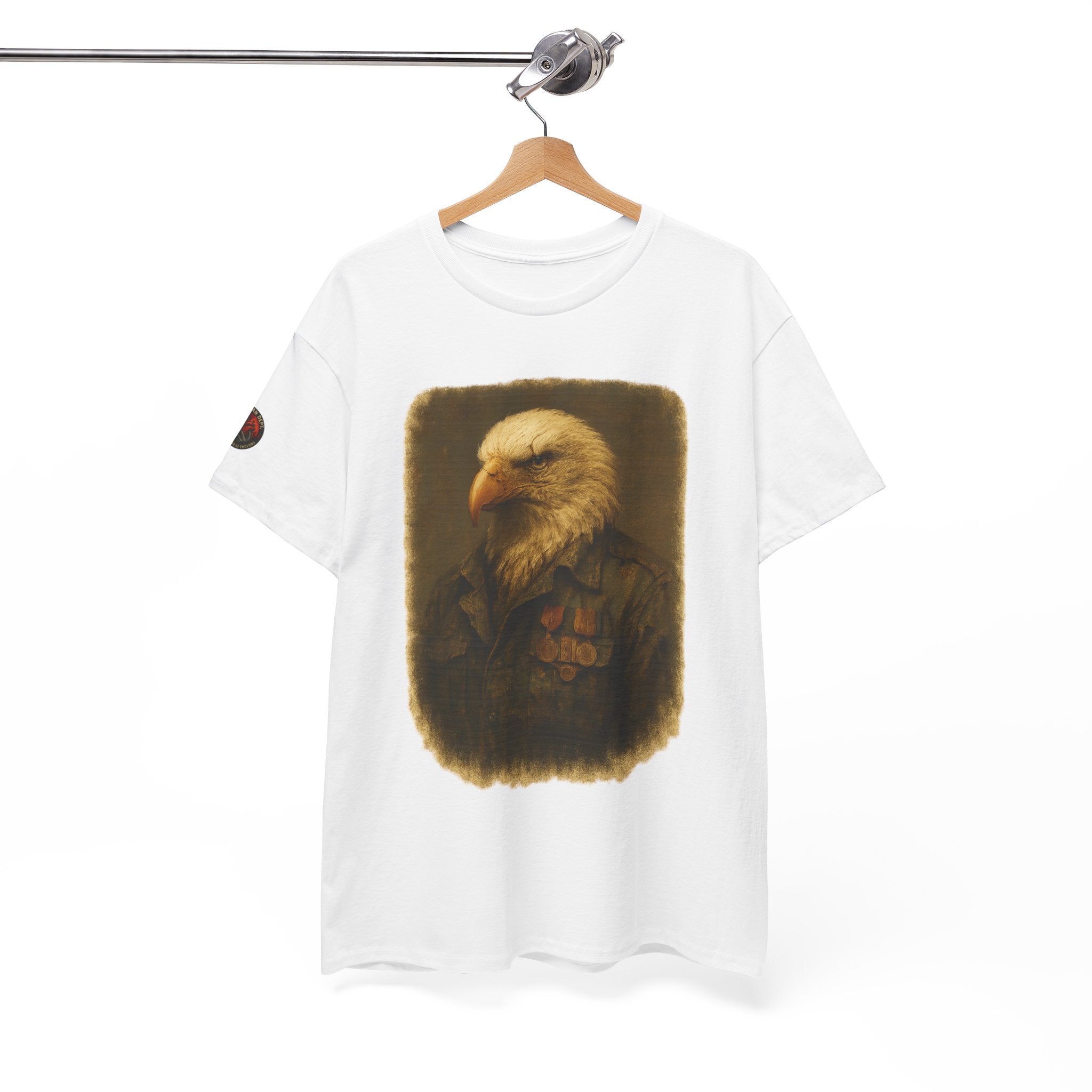 Eagle Graphic Tee, Unisex Heavy Cotton T-Shirt, Nature Lover Gift, Casual Wear, Patriotic Apparel, Unique Eagle Design