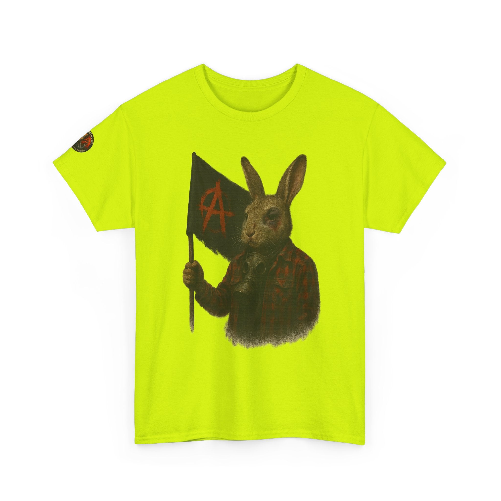 Rebellious Rabbit Art Tee, Cool Graphic Tee, Animal Lover Gift, Unisex Casual Shirt, Edgy Fashion Tee, Quirky Gift Idea