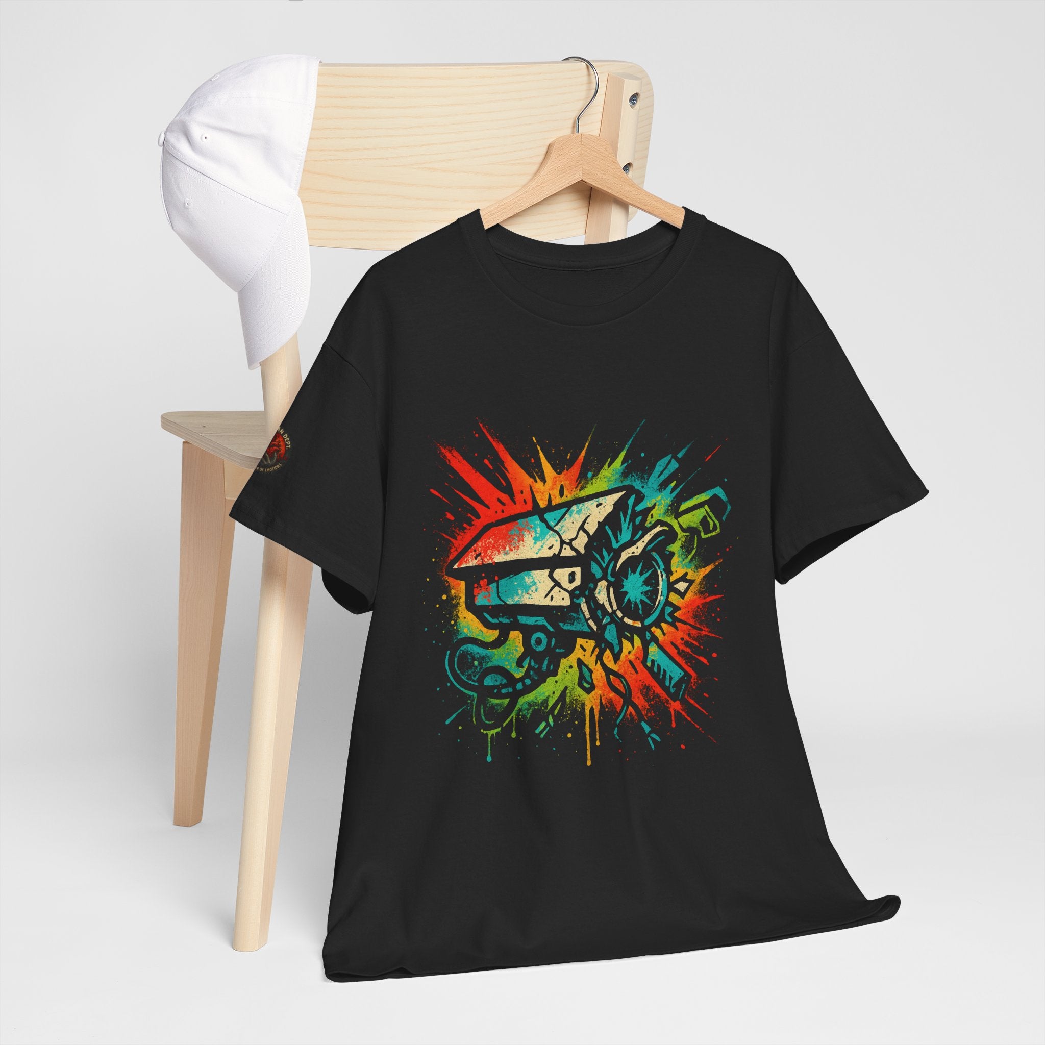 Colorful Splash Censorship Art Unisex Heavy Cotton Tee