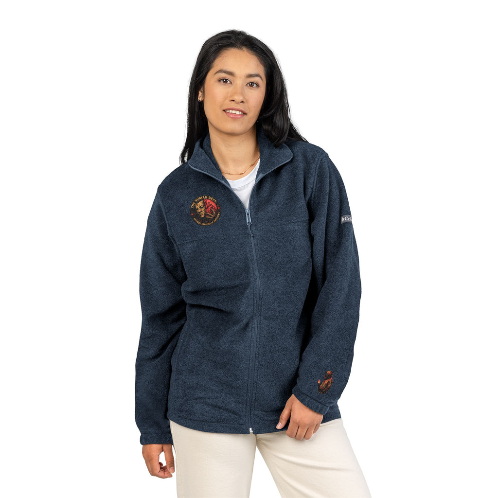 Embroidered Fleece Jacket for Cozy Adventures, Outdoor Layering, Perfect for Gifts, Camping, Hiking