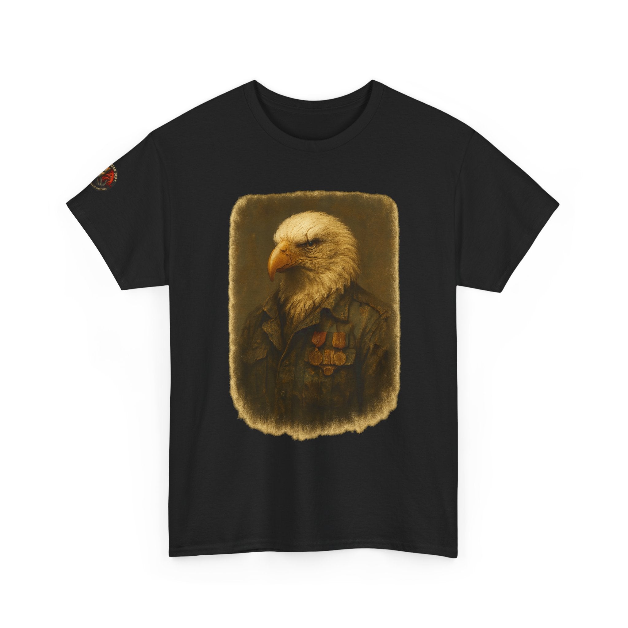 Eagle Graphic Tee, Unisex Heavy Cotton T-Shirt, Nature Lover Gift, Casual Wear, Patriotic Apparel, Unique Eagle Design