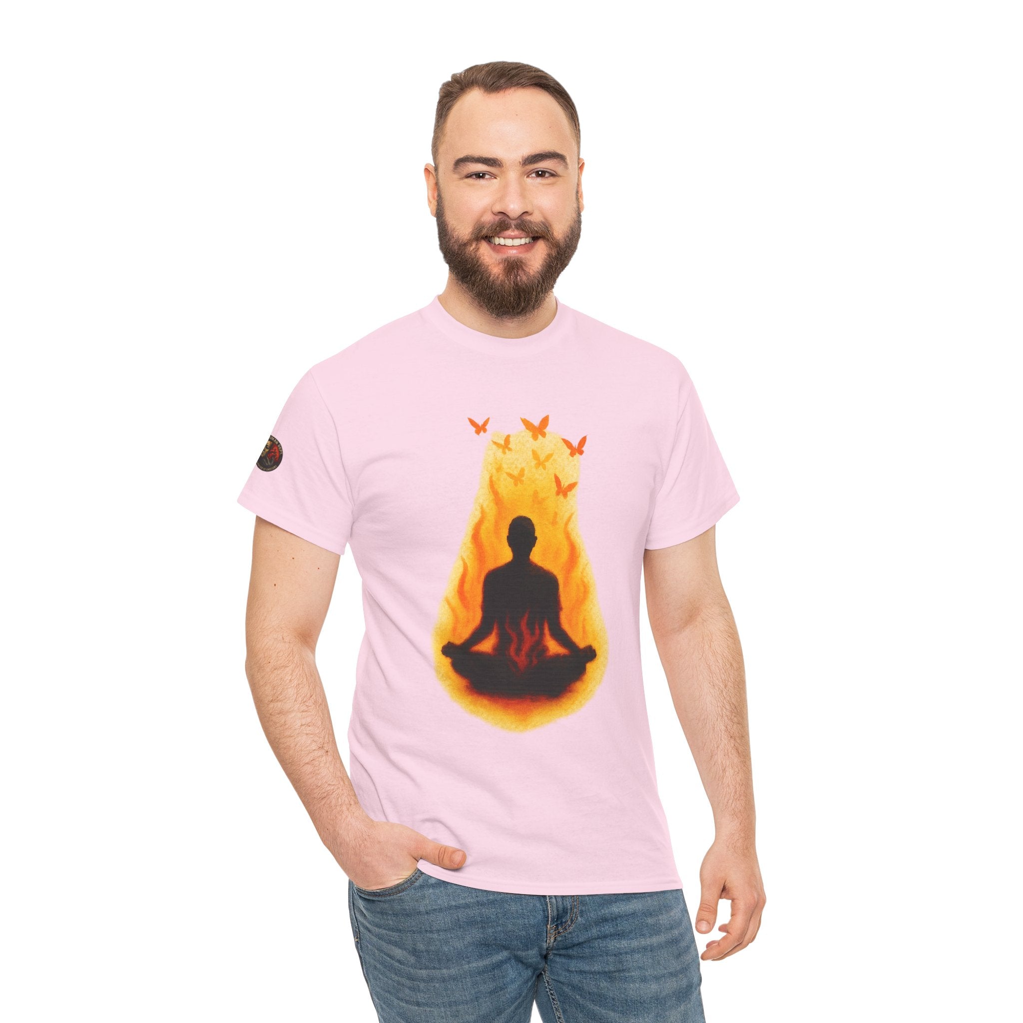 Unisex Heavy Cotton Tee/ Burning Peace