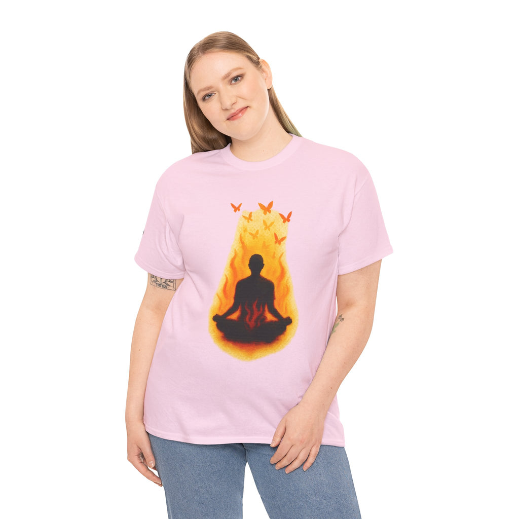 Unisex Heavy Cotton Tee/ Burning Peace