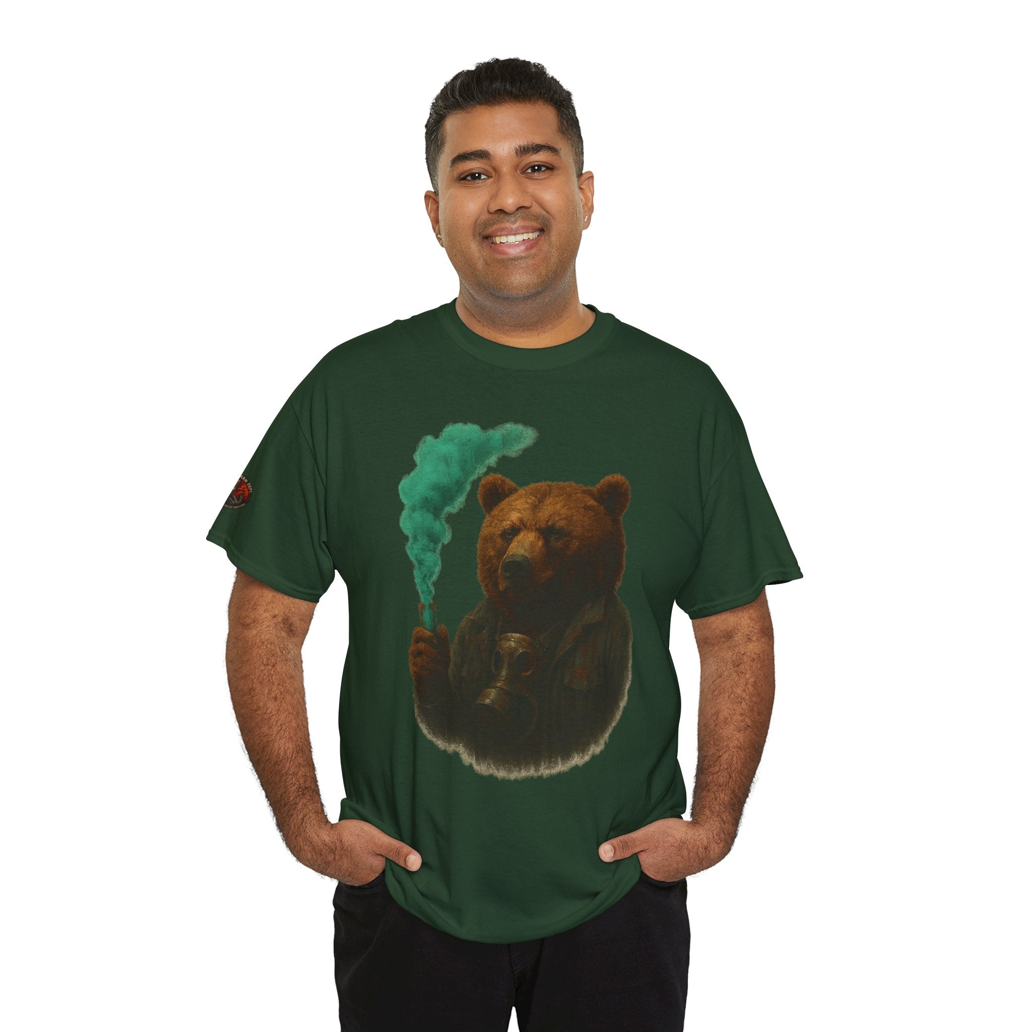 Cozy Bear Graphic Tee, Unisex Cotton T-Shirt, Cute Animal Lover Gift, Casual Wear, Nature Inspired Fashion, Eco-Friendly Apparel
