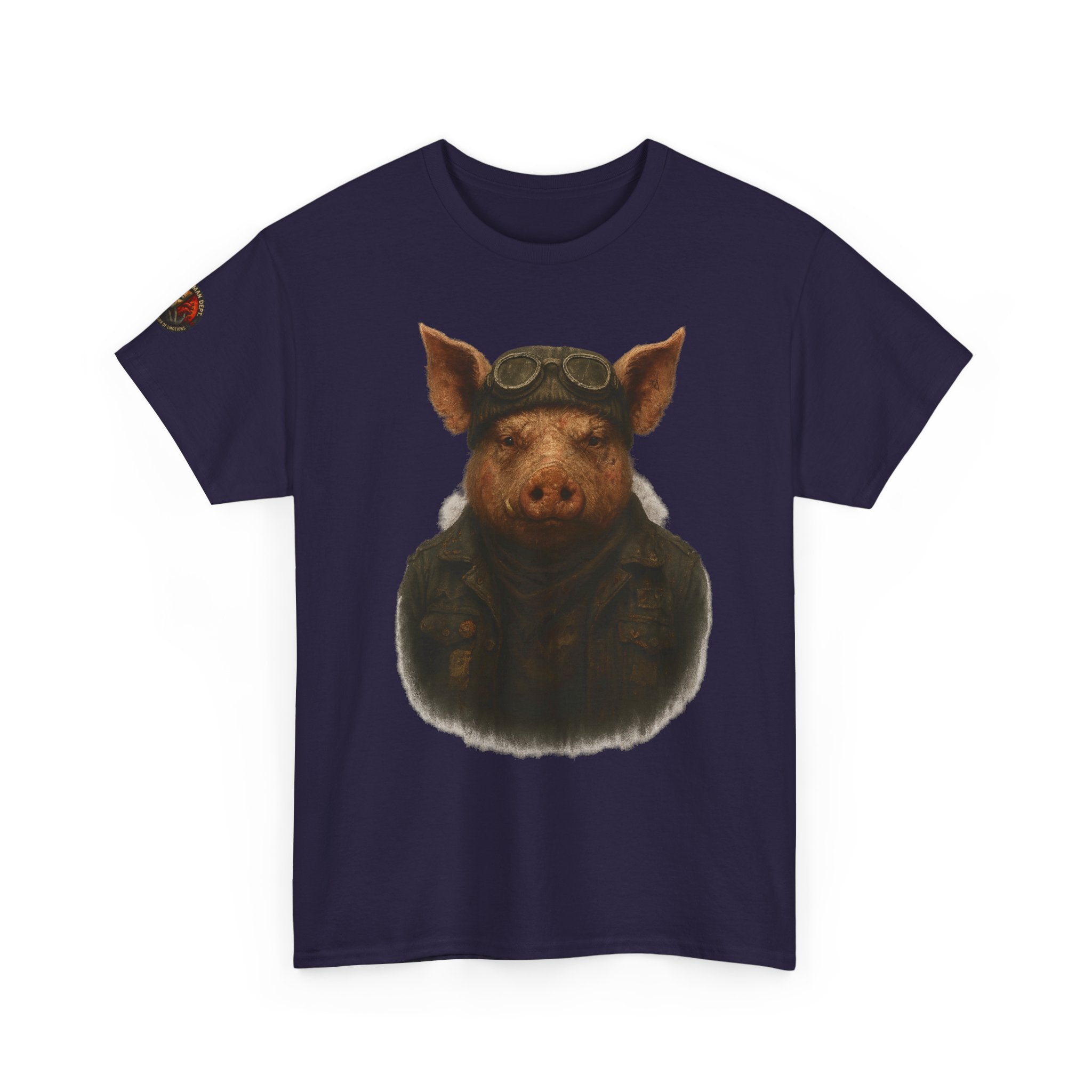 Aviator Pig Unisex Tee, Fun Graphic Shirt, Animal Lovers Gift, Casual Wear, Unique Design, Vintage Style T-Shirt