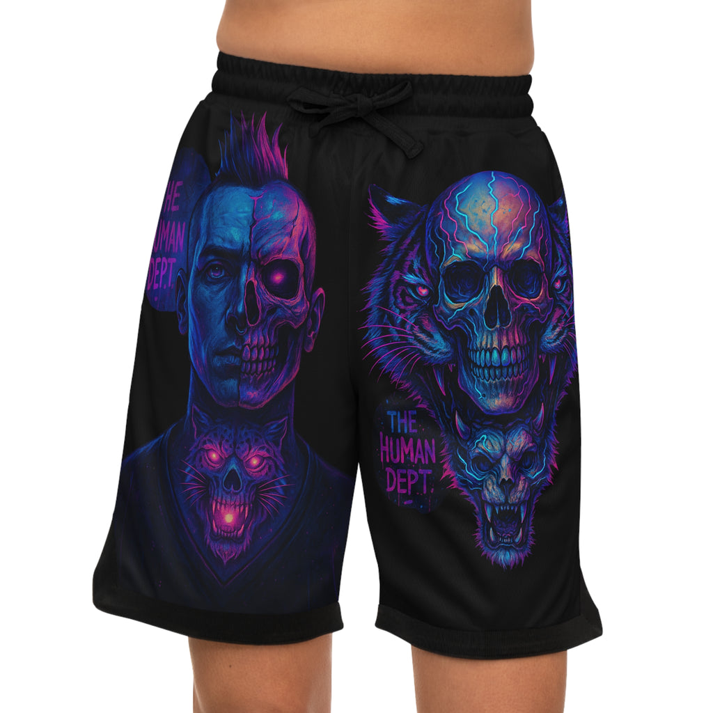 Skull Graphic Basketball Shorts