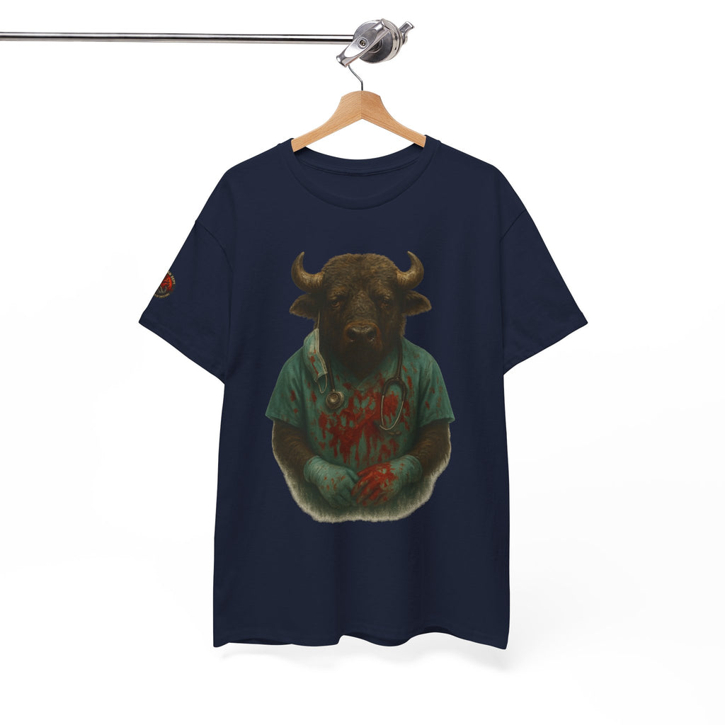 Artistic Graphic Tee, Bull T-Shirt, Unique Animal Design Shirt, Casual Wear, Gift for Animal Lovers