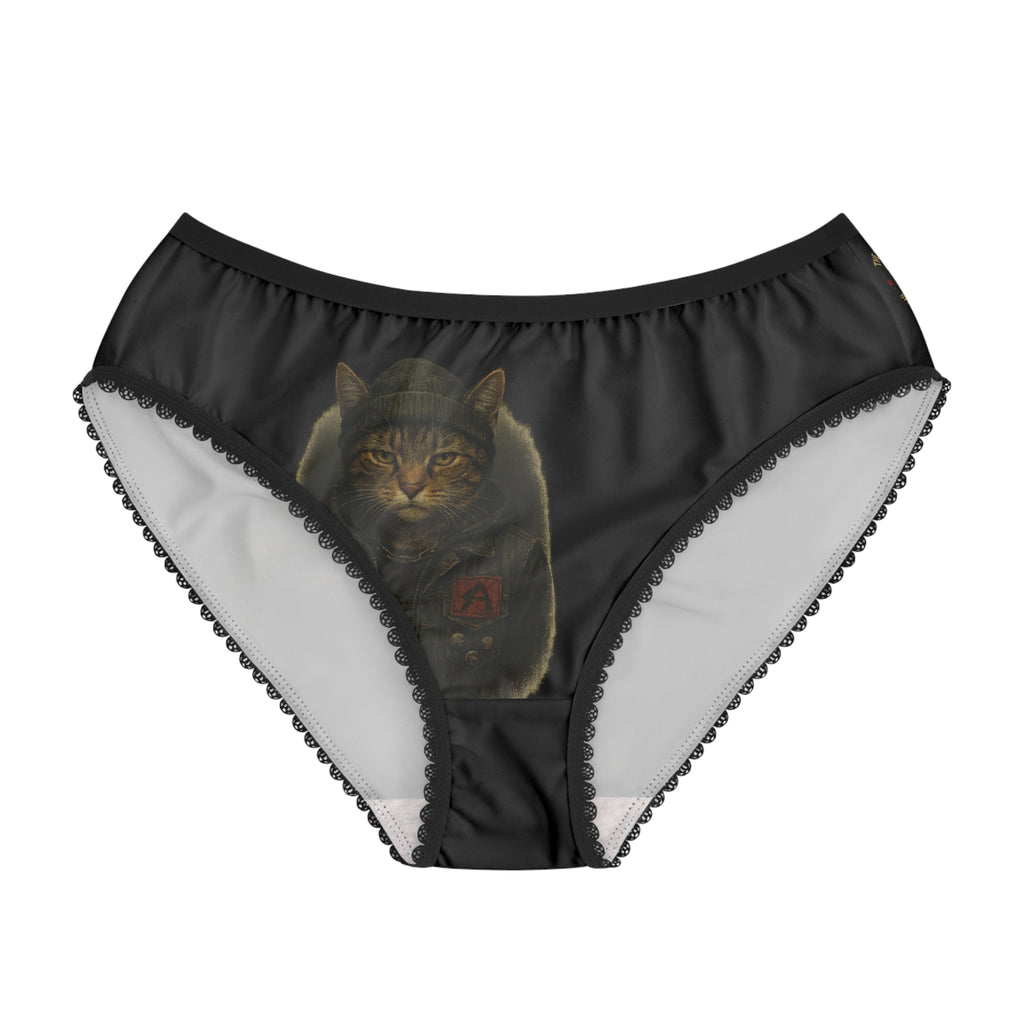 Cat-Illustrated Women's Briefs, Rebel Cats Underwear
