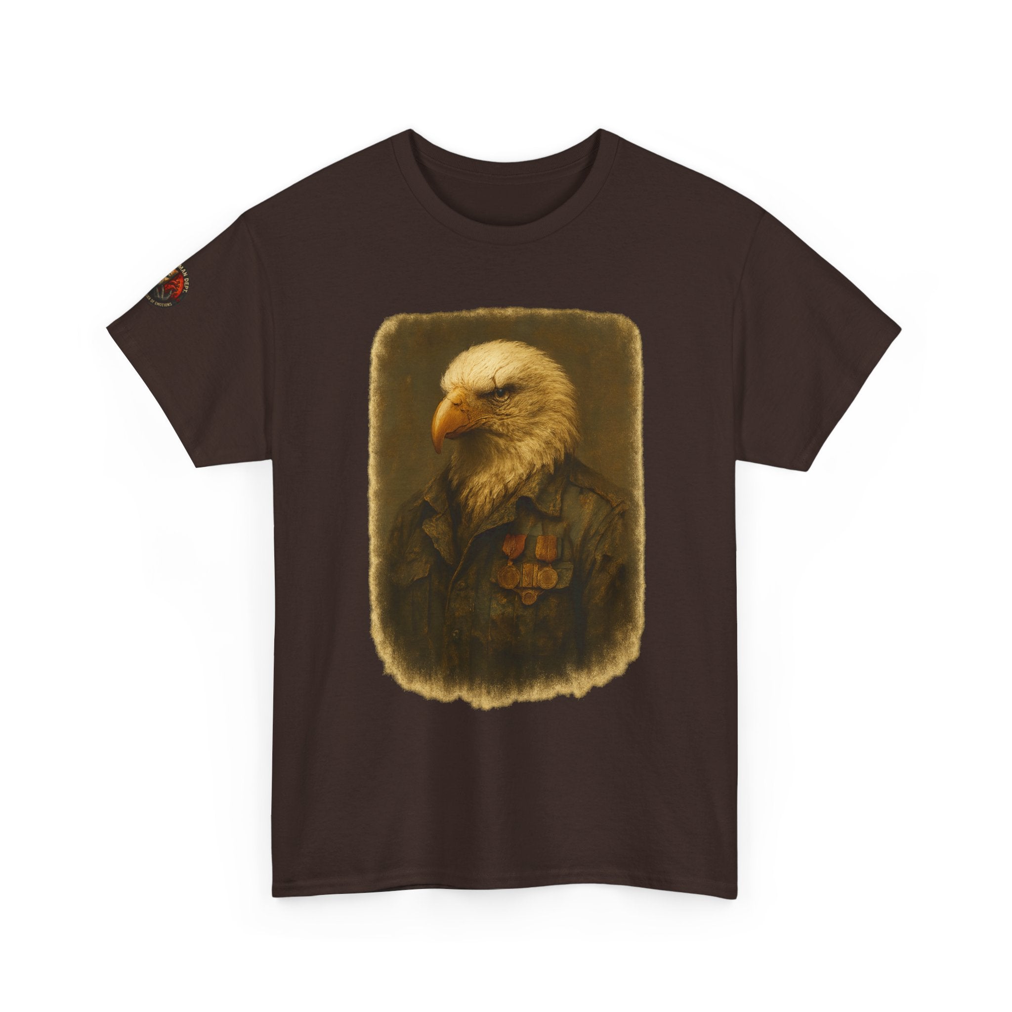 Eagle Graphic Tee, Unisex Heavy Cotton T-Shirt, Nature Lover Gift, Casual Wear, Patriotic Apparel, Unique Eagle Design
