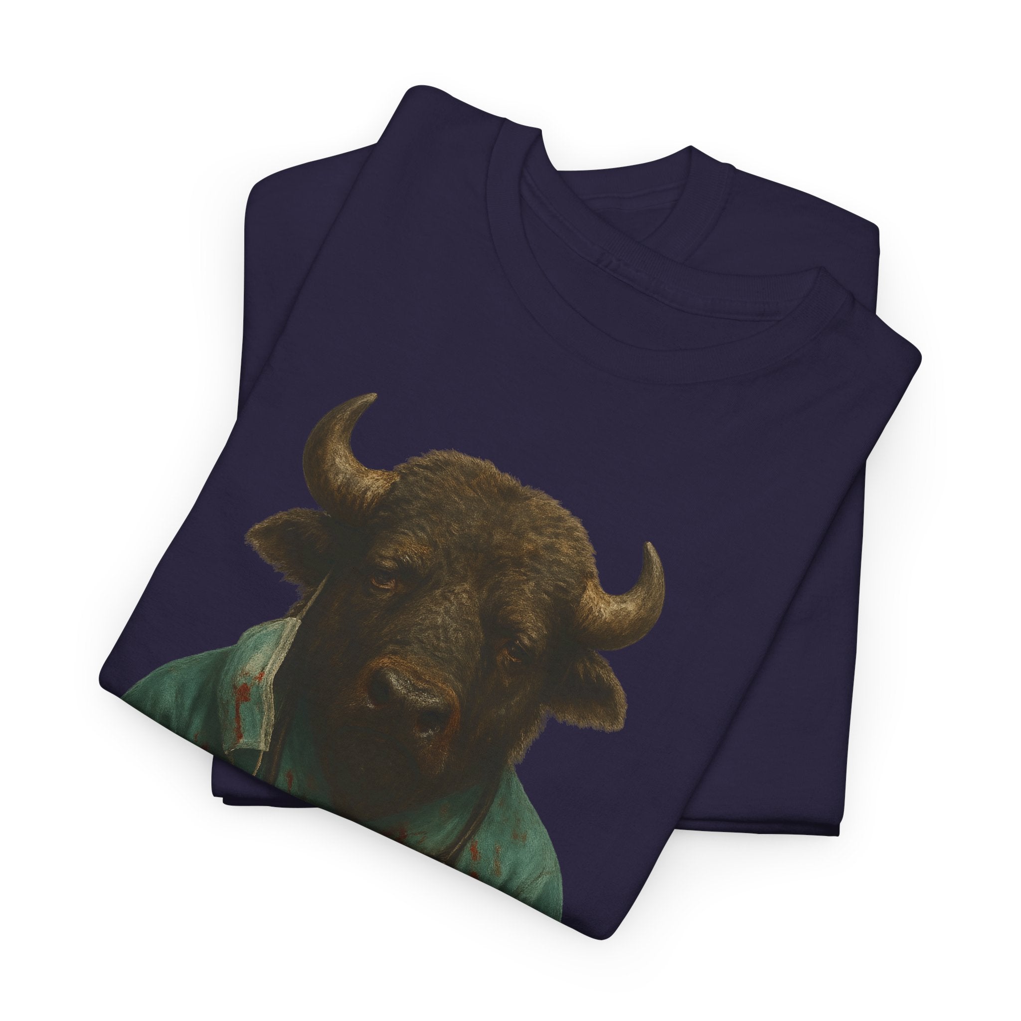 Artistic Graphic Tee, Bull T-Shirt, Unique Animal Design Shirt, Casual Wear, Gift for Animal Lovers