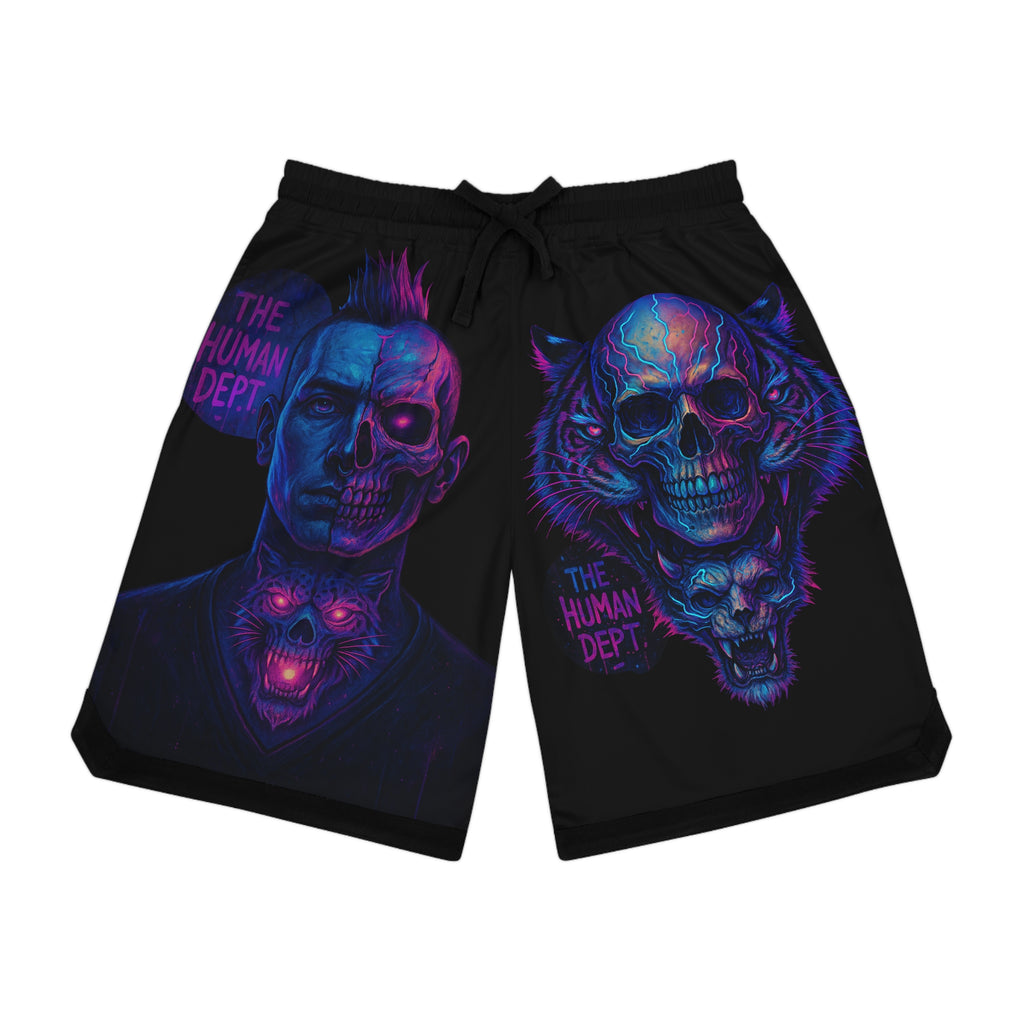 Skull Graphic Basketball Shorts